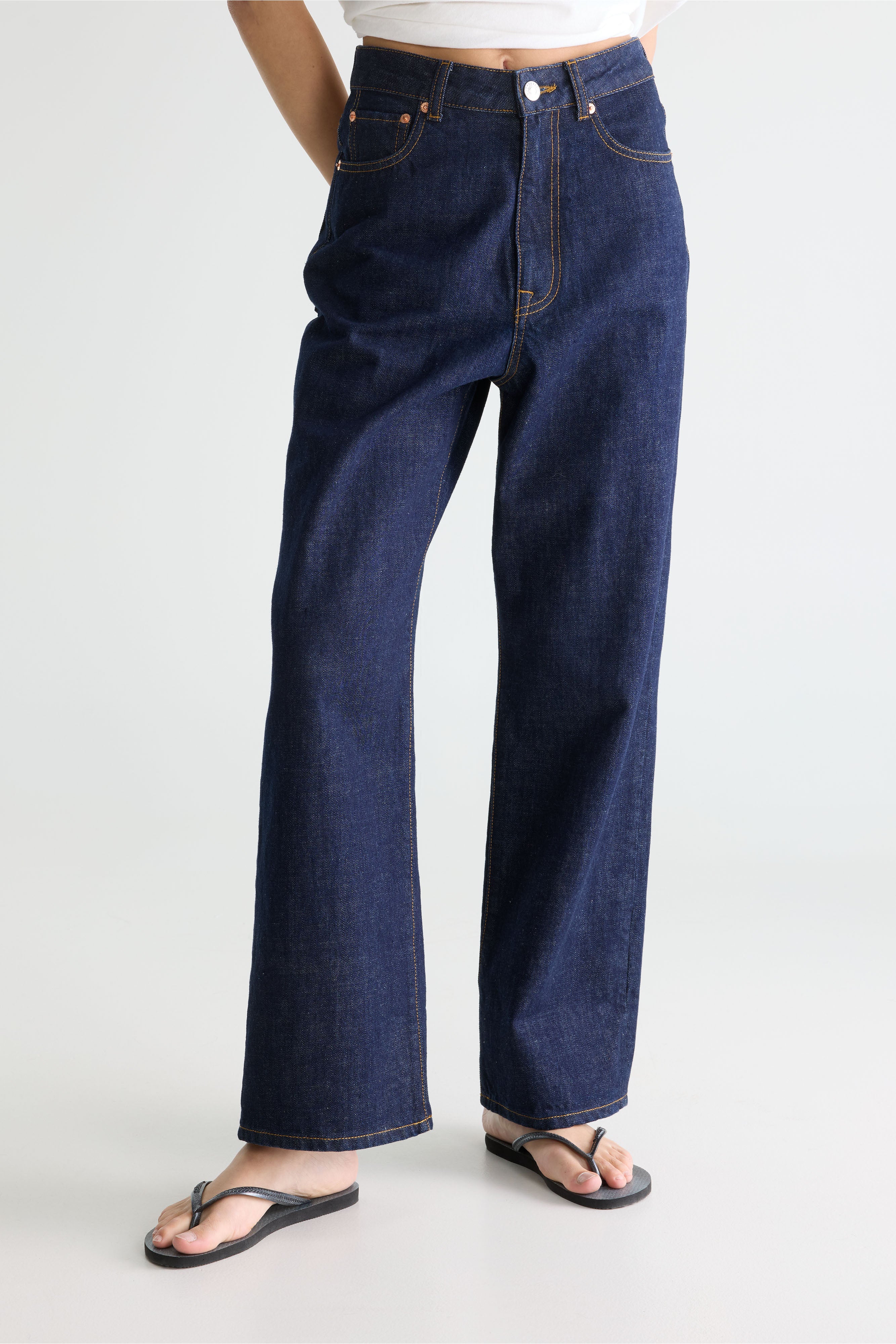 Denim N. 61 wijde jeans (252 / W / BLUE RINSE)