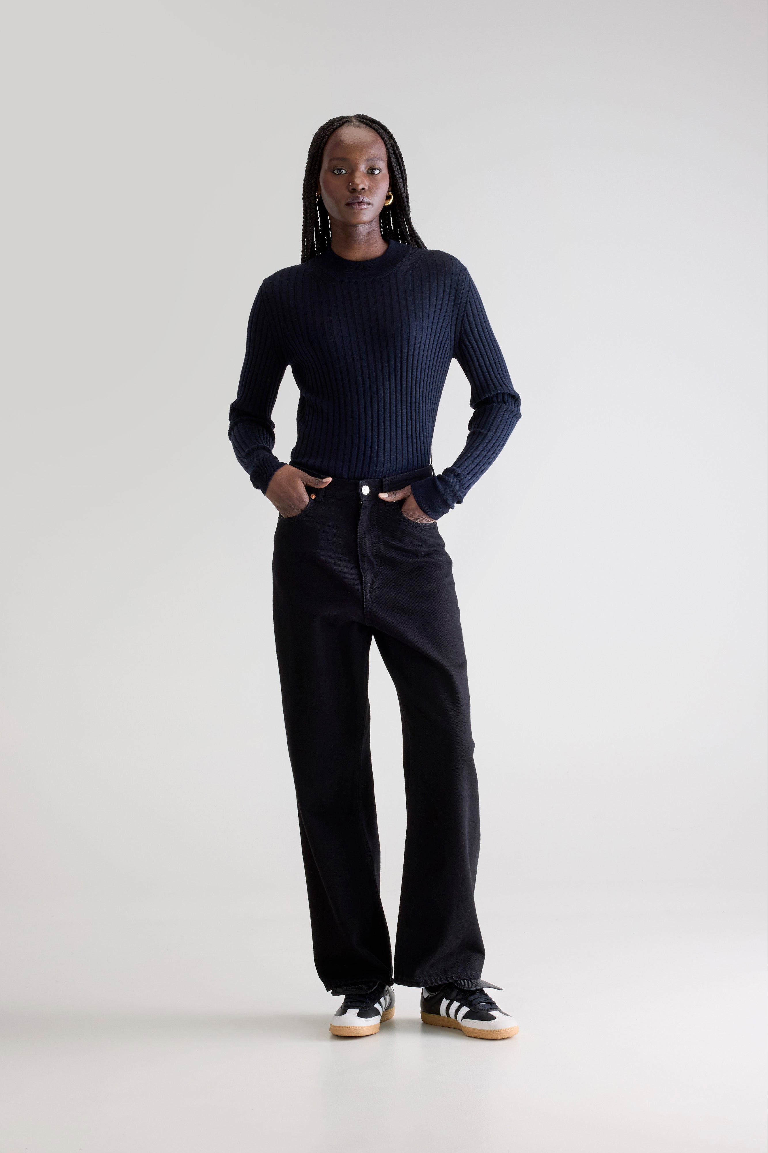 Denim N. 61 Wide Jeans - Black rinse For Women | Bellerose