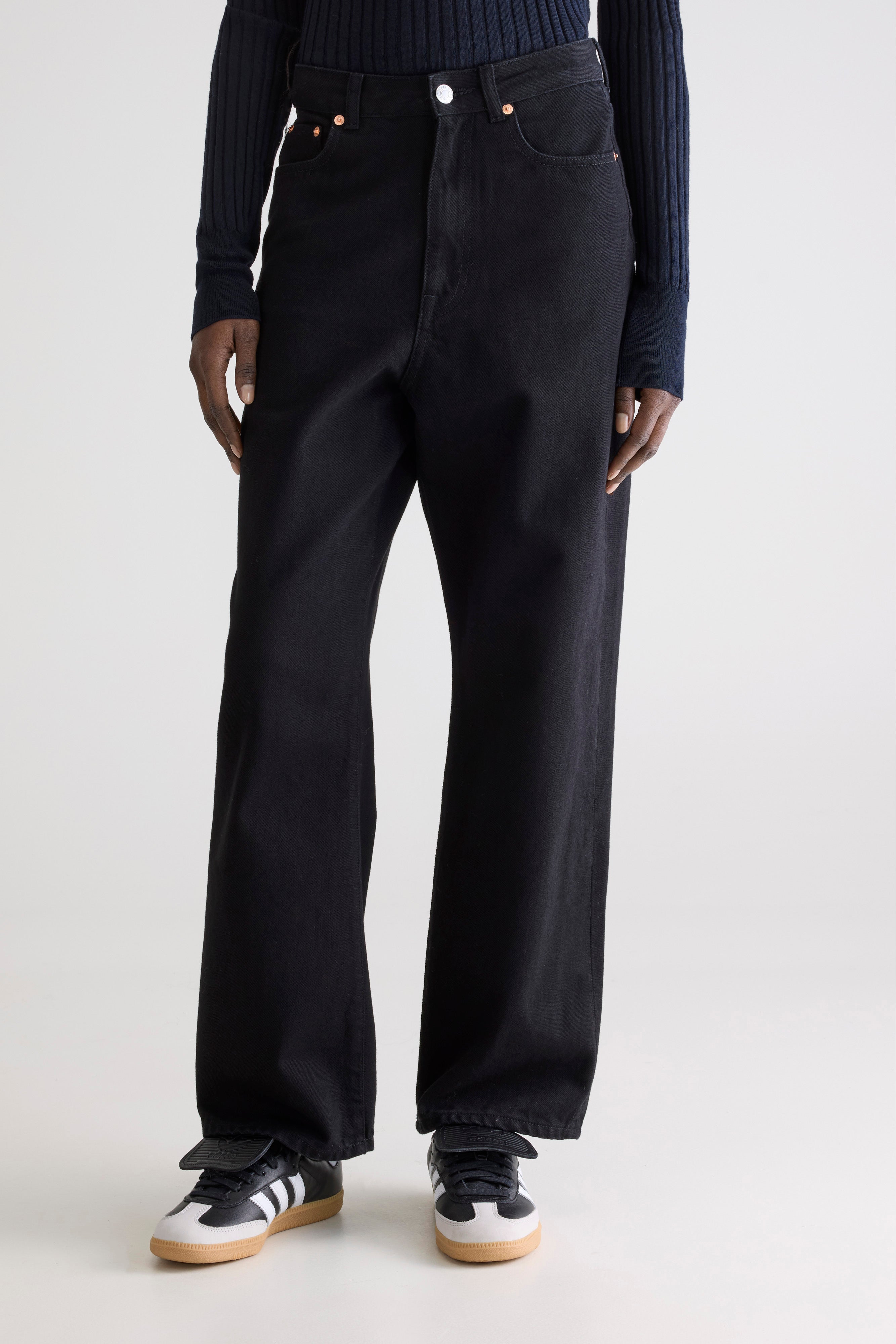 Denim N. 61 wijde jeans (252 / W / BLACK RINSE)