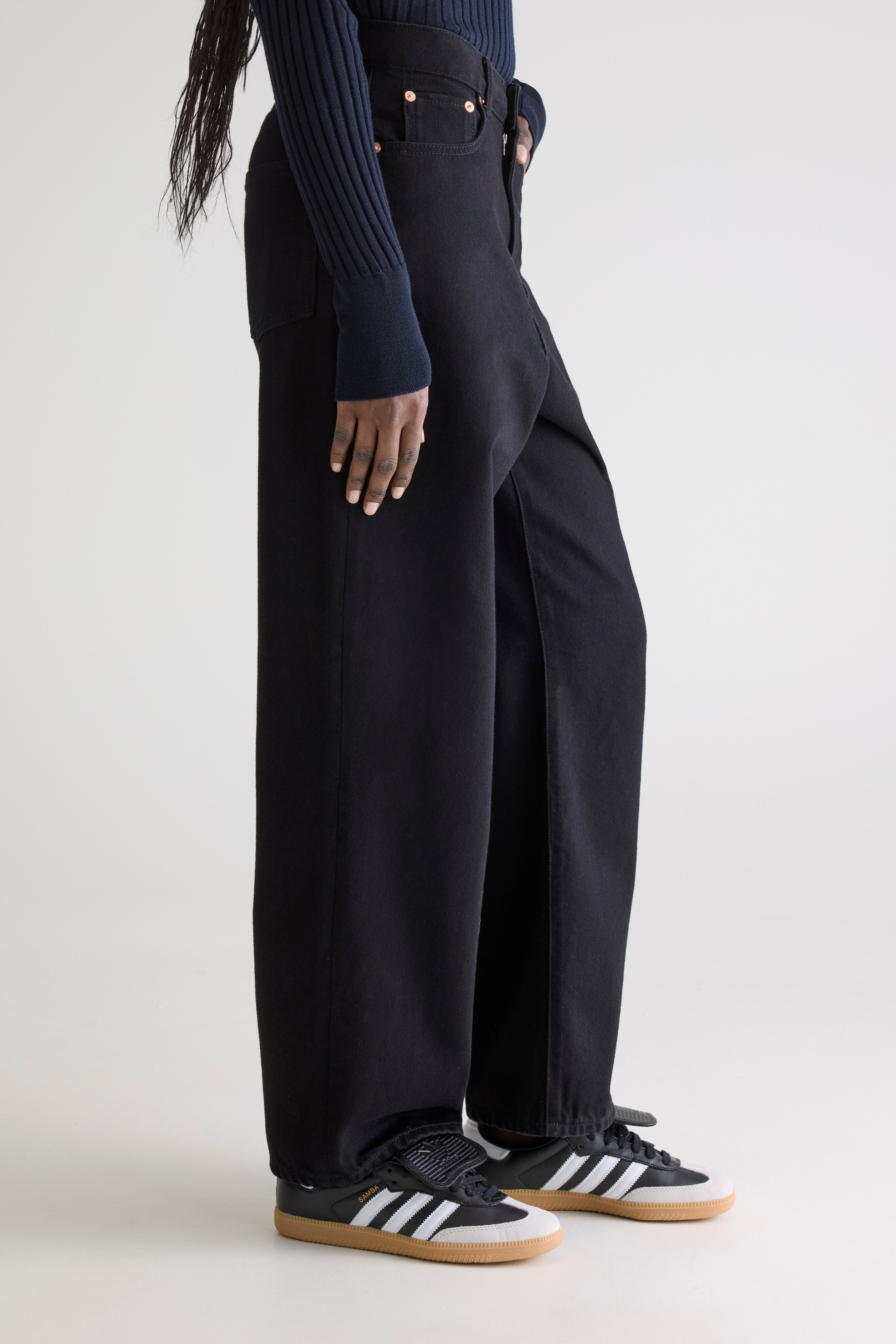 Denim N. 61 Wide Jeans - Black rinse For Women | Bellerose