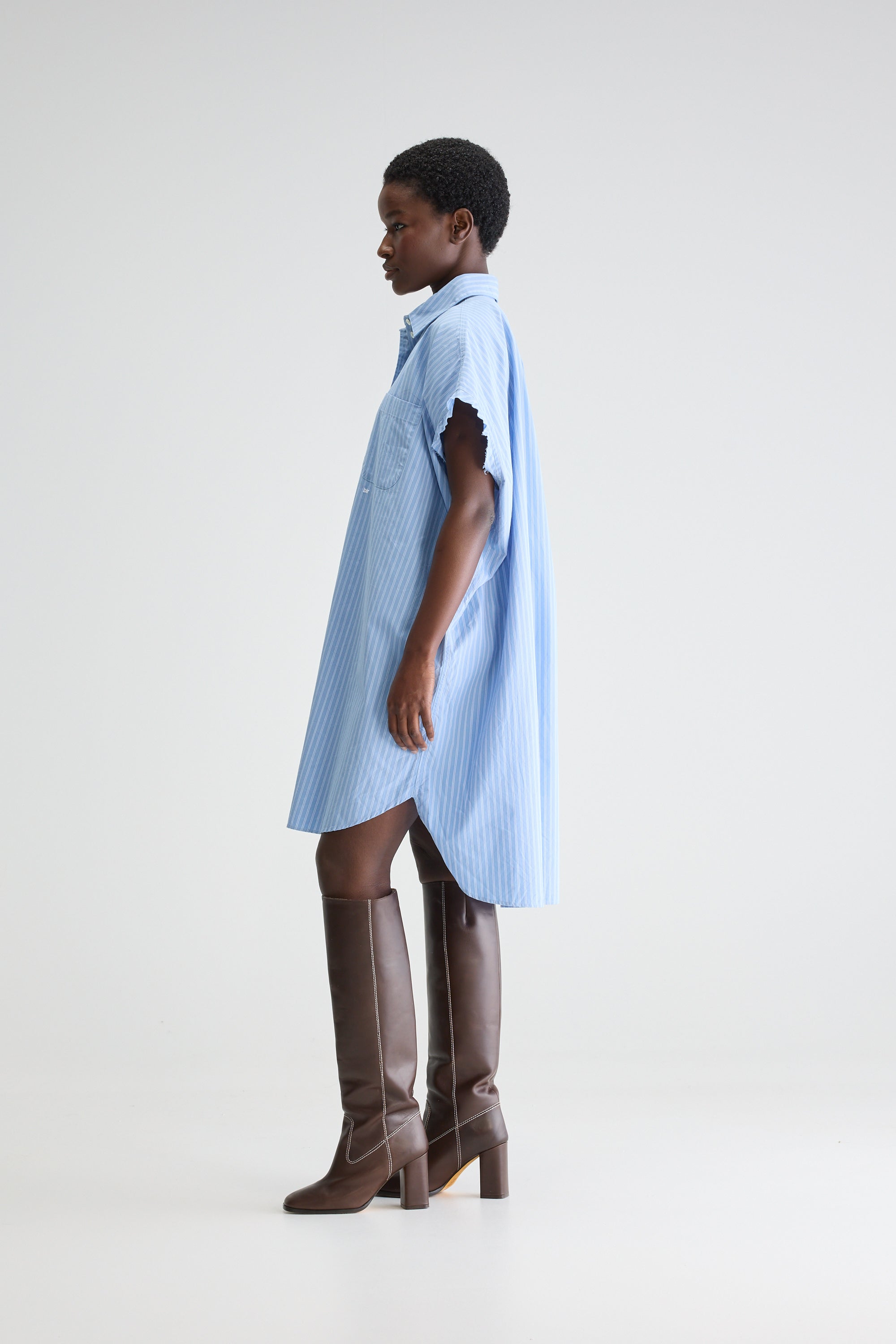 Gianna sleeveless shirt dress (251 / W / STRIPE N)