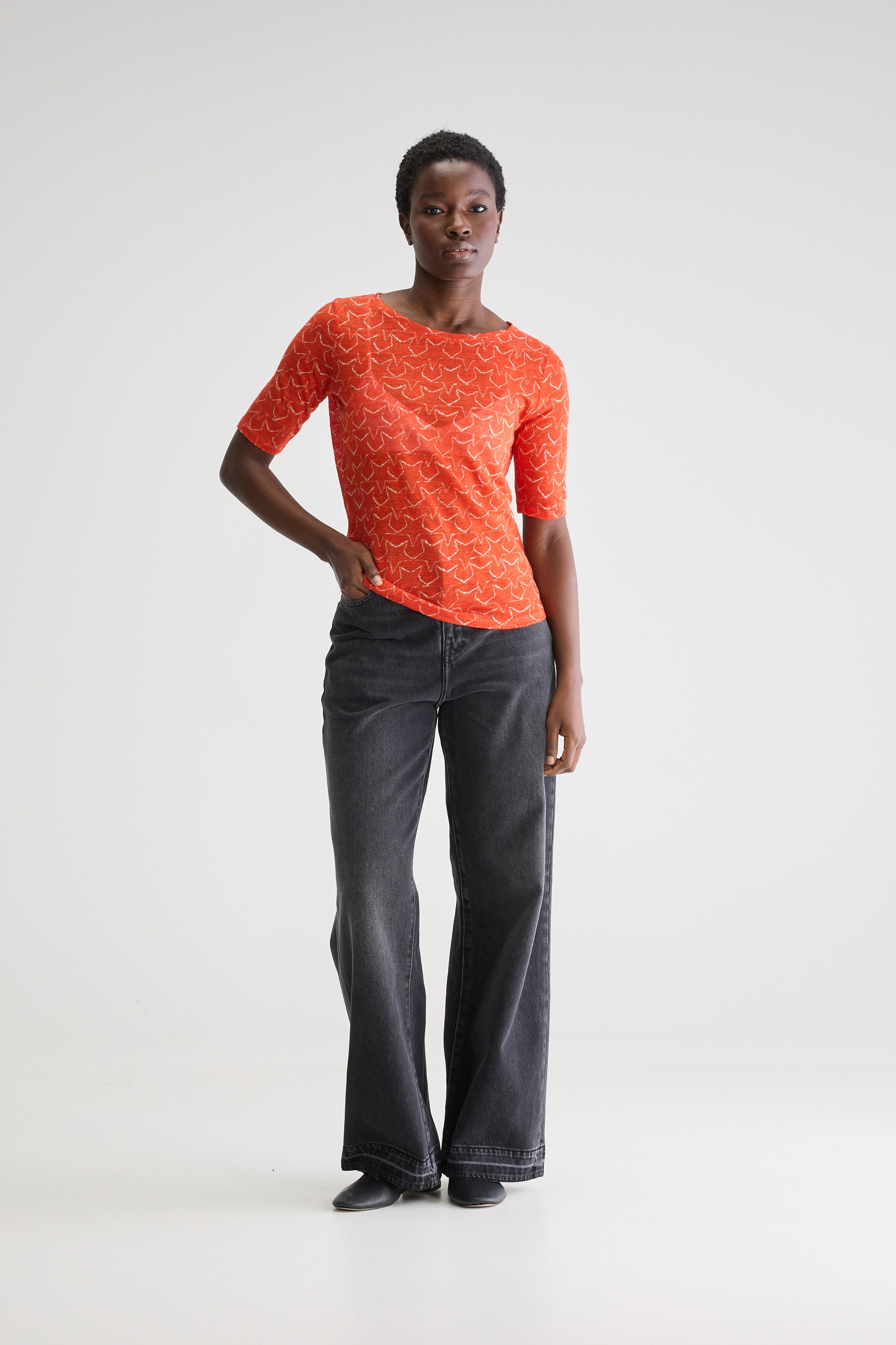 Seas Slim T-shirt - Amore / Antique white For Women | Bellerose