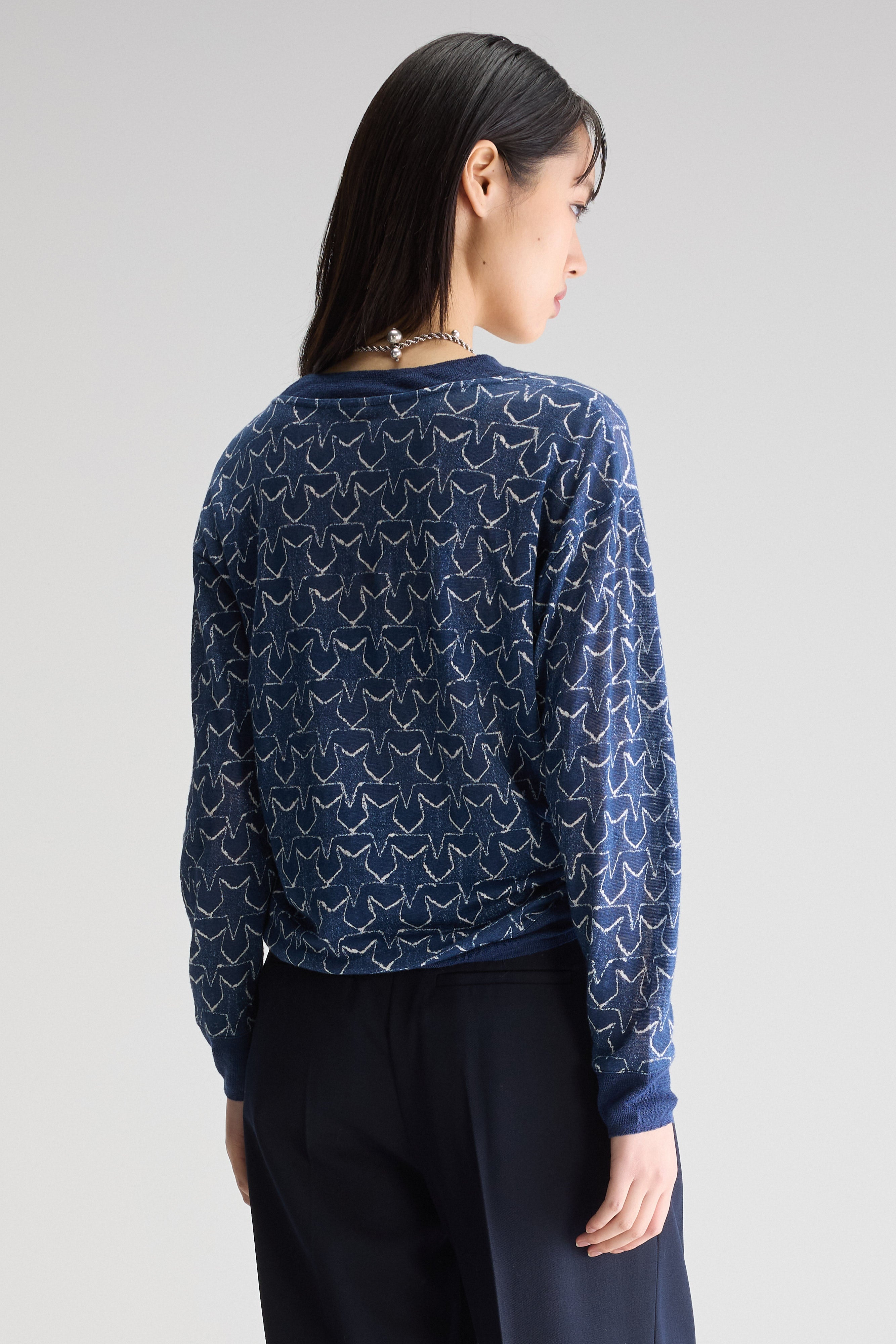Senia Relaxed T-shirt - Antique white / Blue jeans For Women | Bellerose