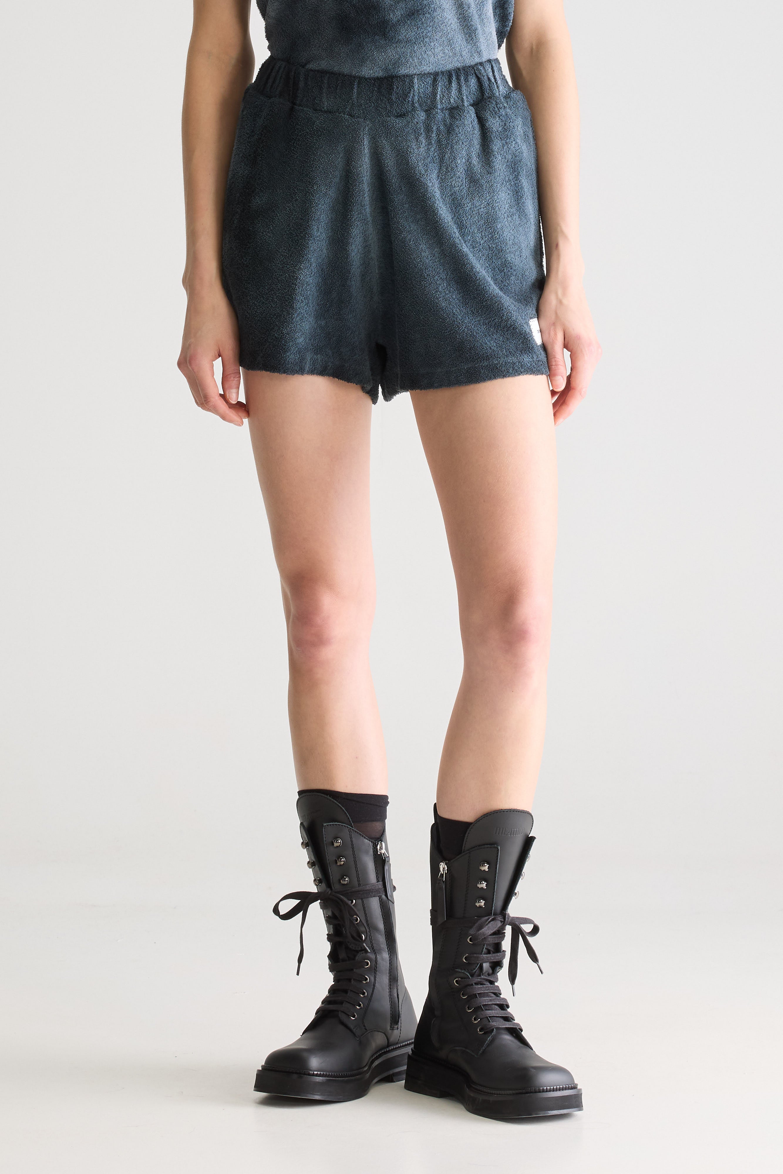 Mikey Terry Shorts - Black beauty / Gray lilac For Women | Bellerose