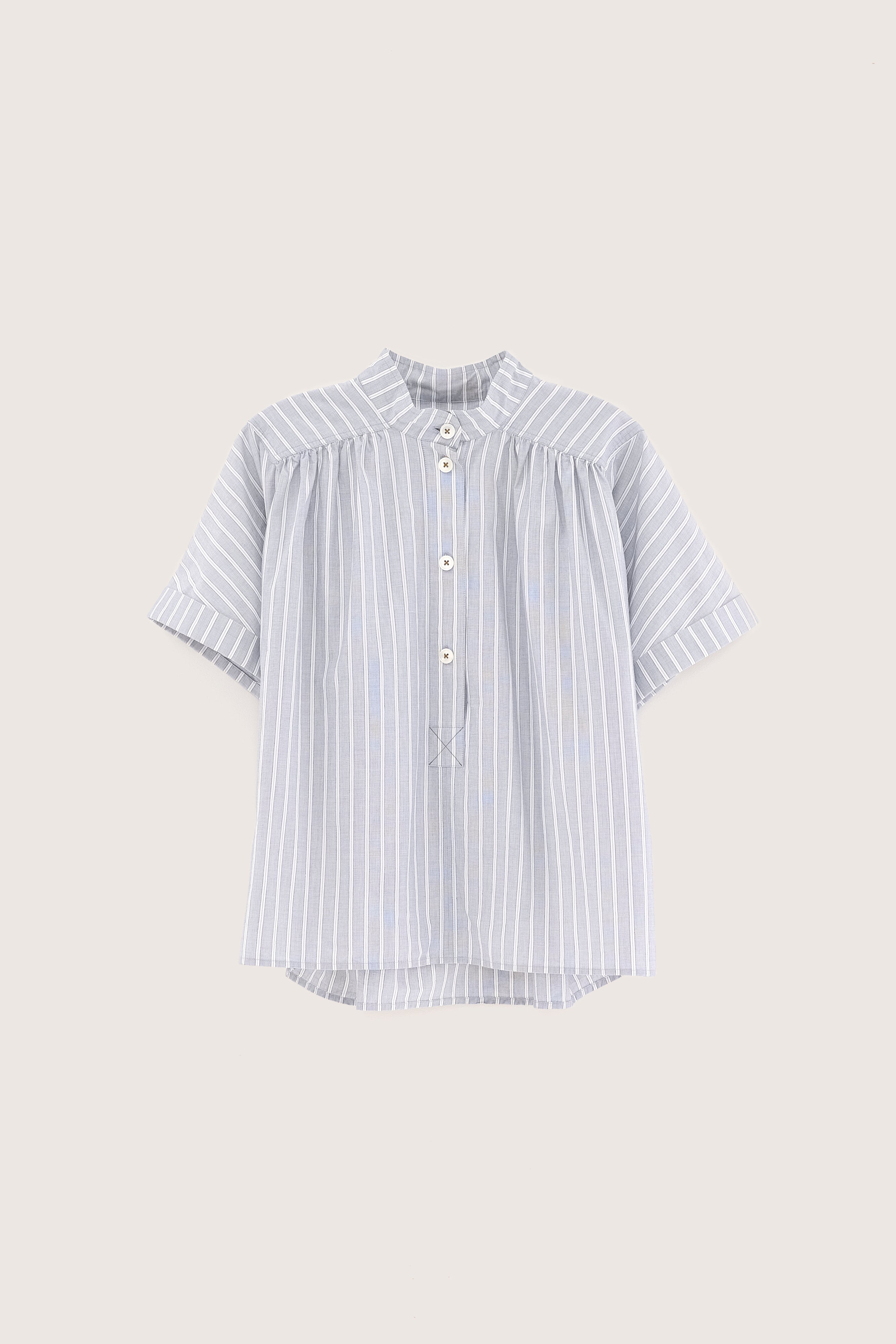 Pear blouse met korte mouwen (251 / W / STRIPE A)