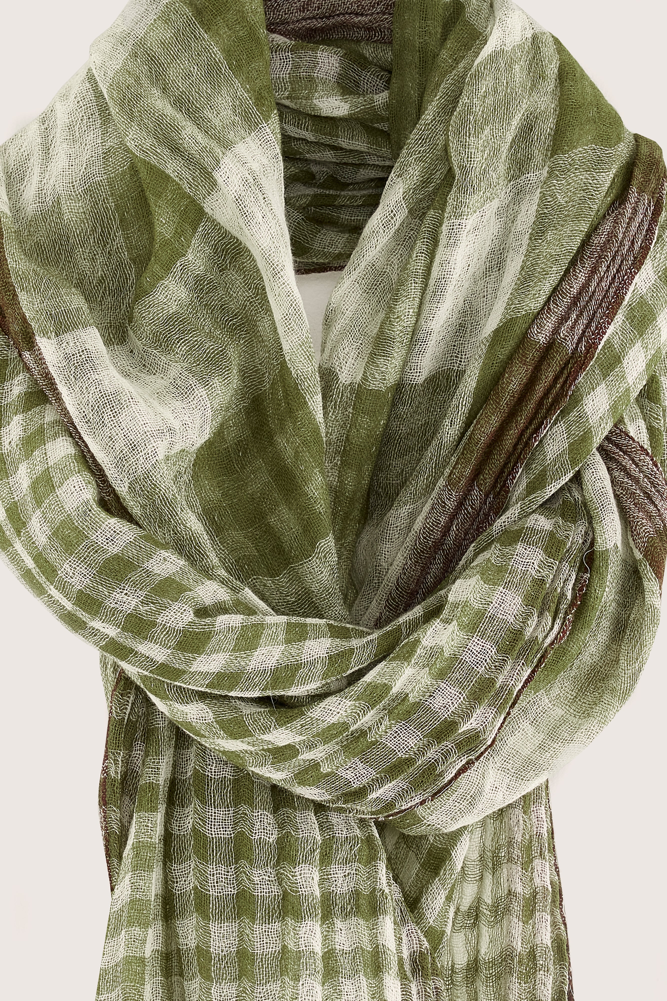 Servo Wooven Scarf - Dark roast / Jeep / Seafoam For Women | Bellerose
