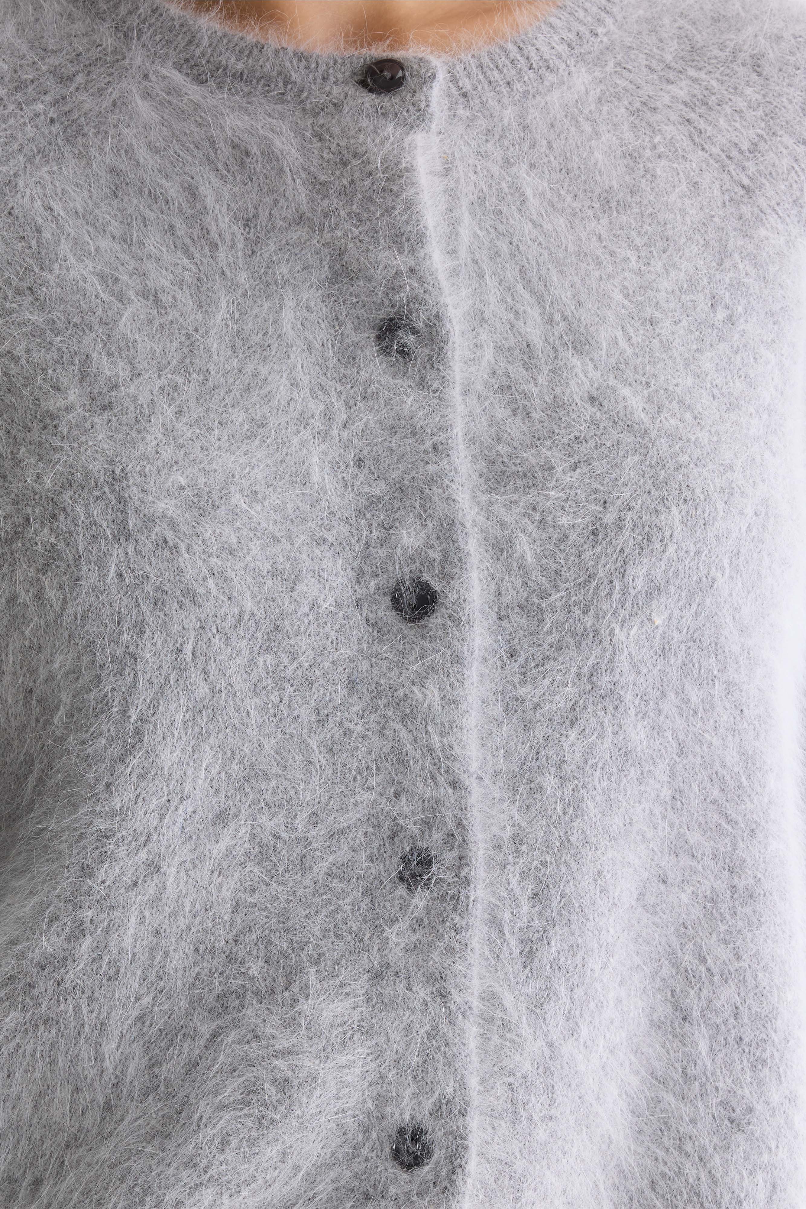 Datair angora-blend cardigan (252 / W / H. GREY)