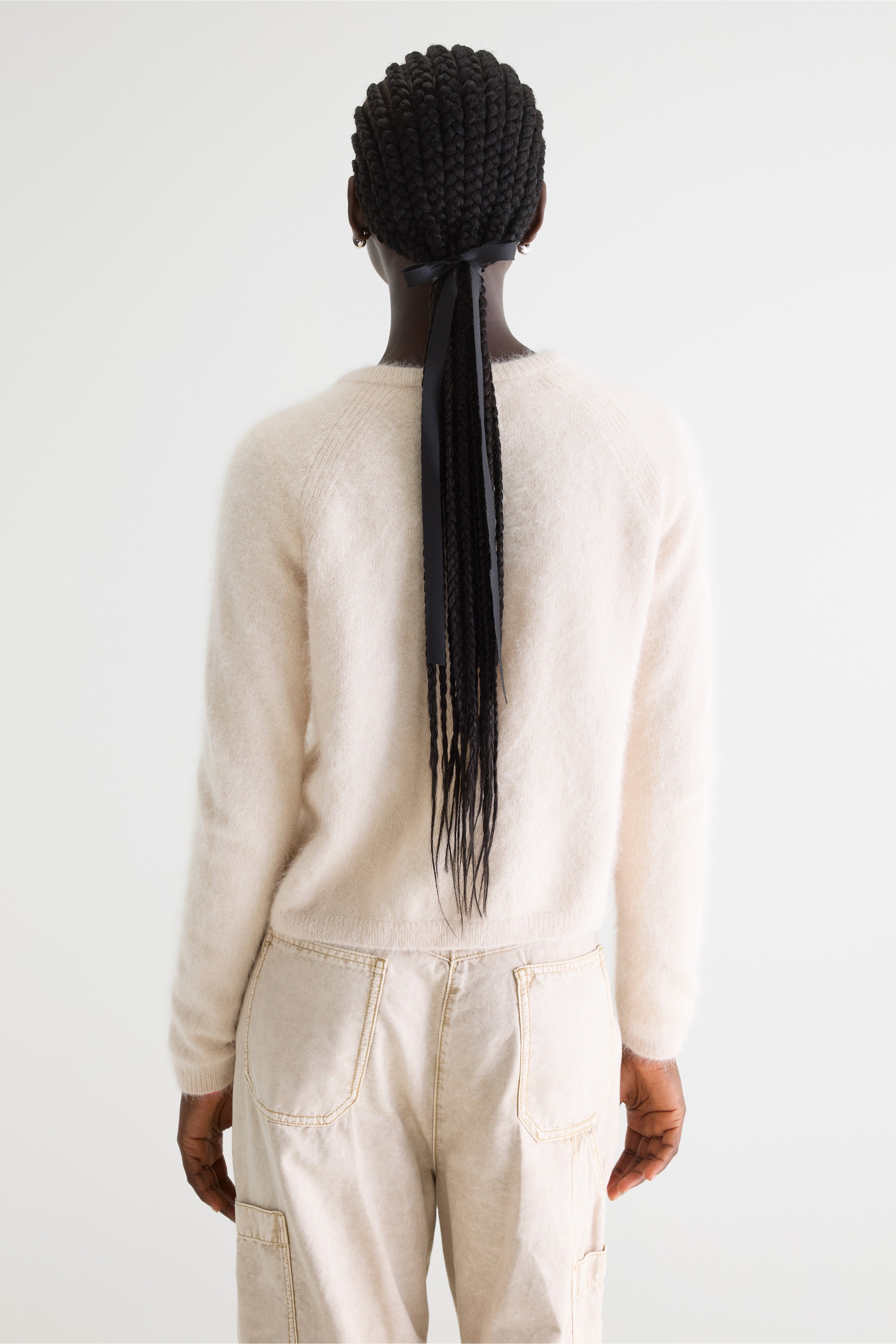Datair angora-blend cardigan (252 / W / PARCHEMIN)