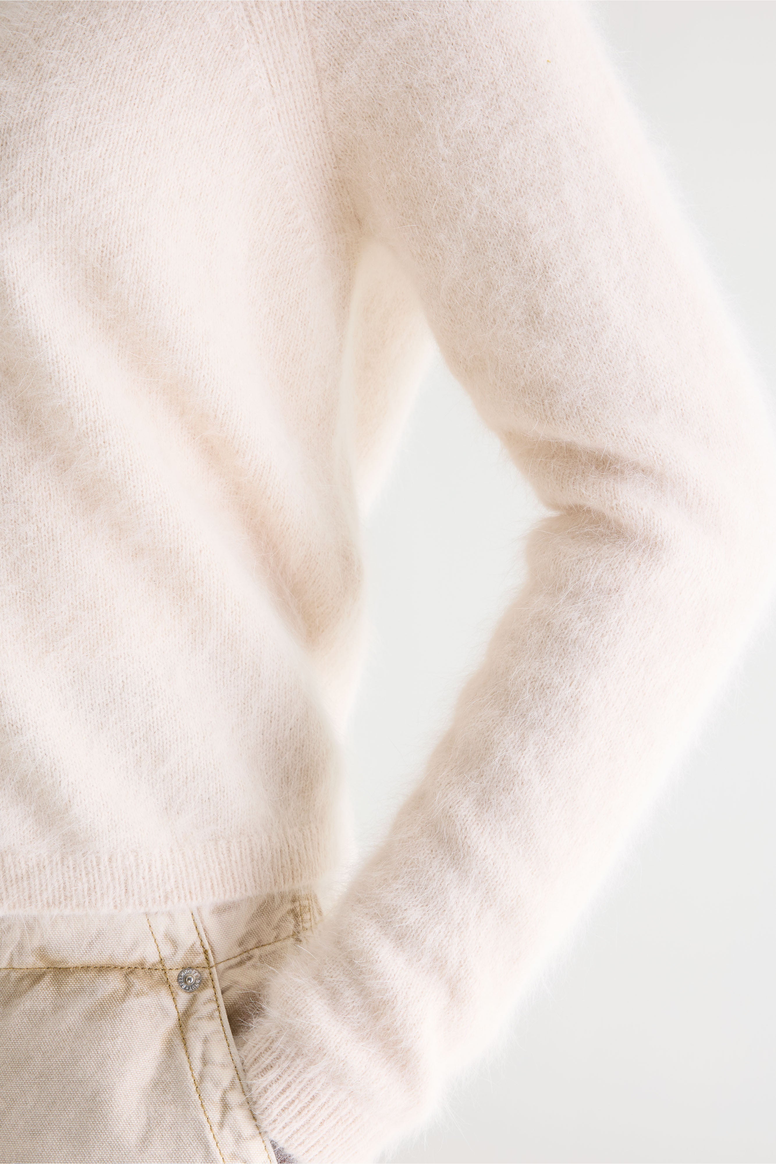 Datair angora-blend cardigan (252 / W / PARCHEMIN)