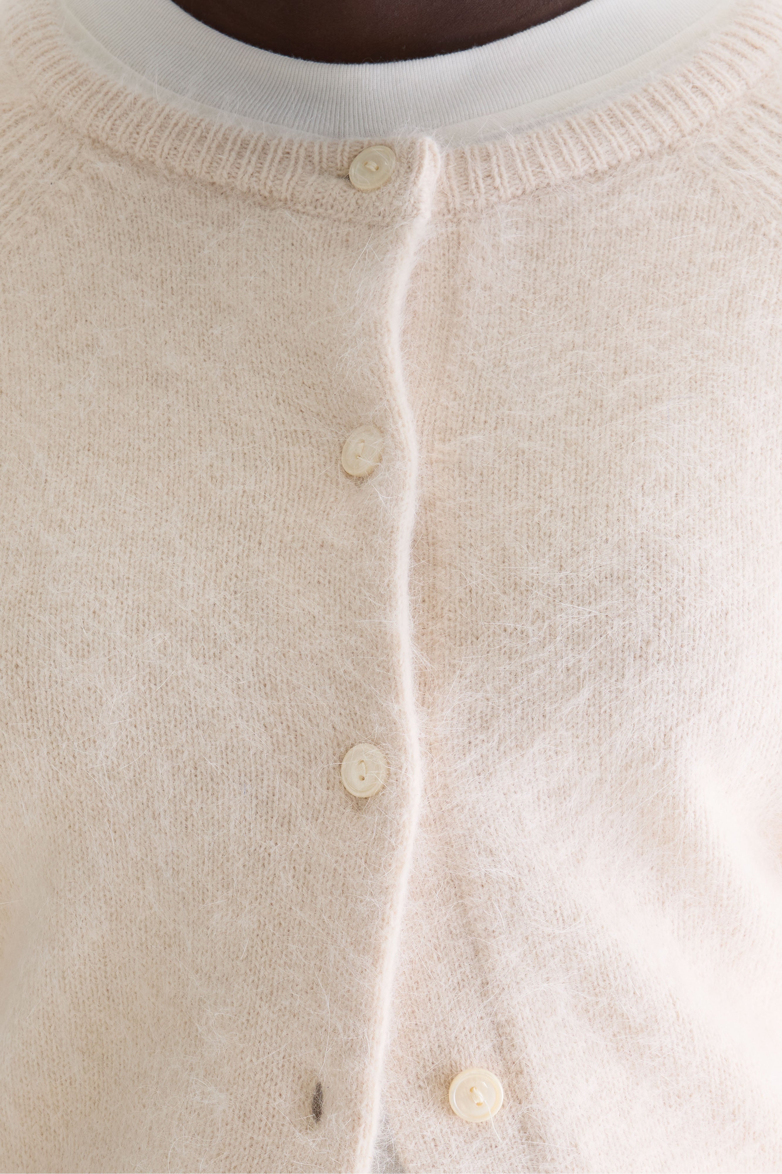 Datair angora-blend cardigan (252 / W / PARCHEMIN)