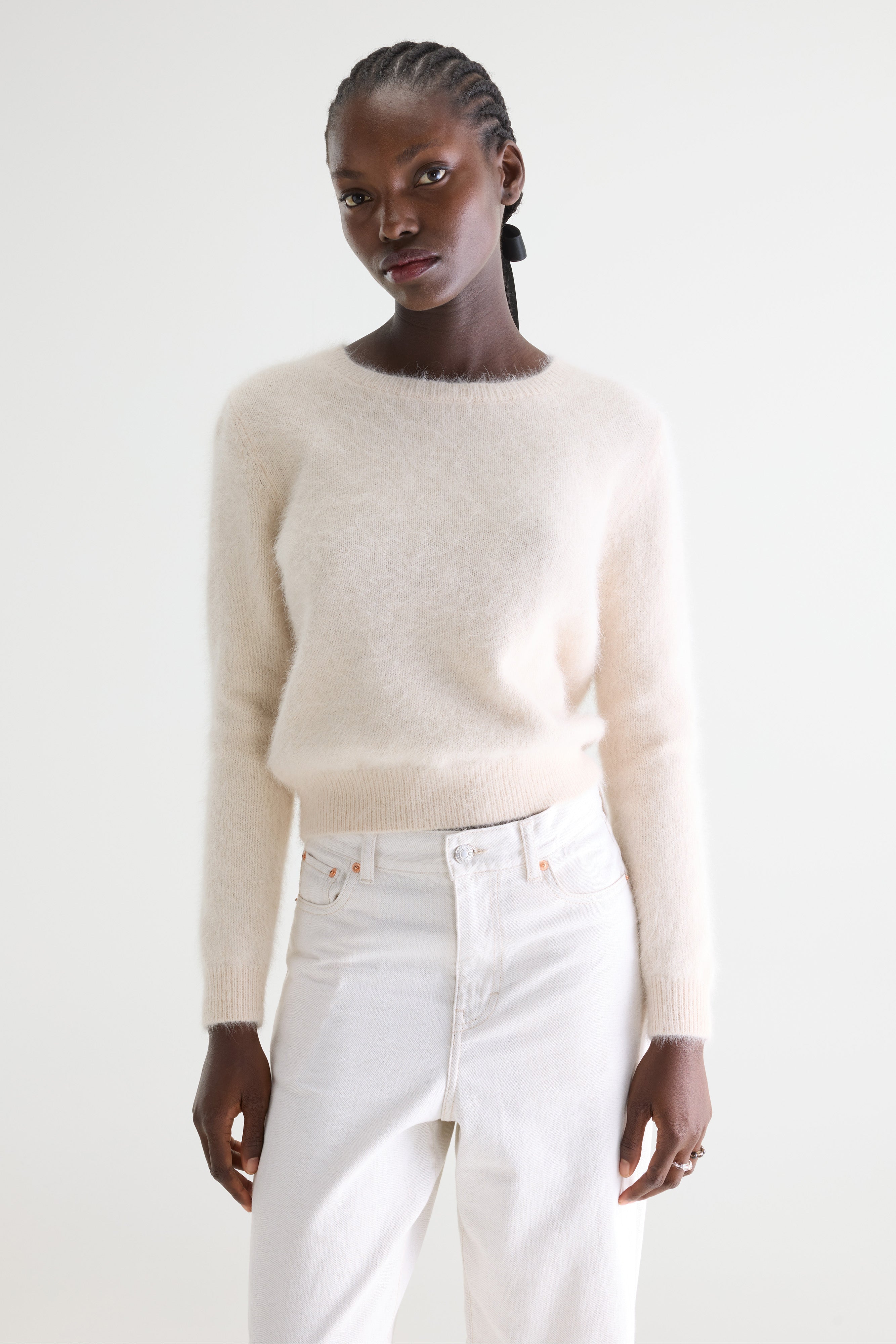 Datti Angora-blend Sweater - Parchemin For Women | Bellerose