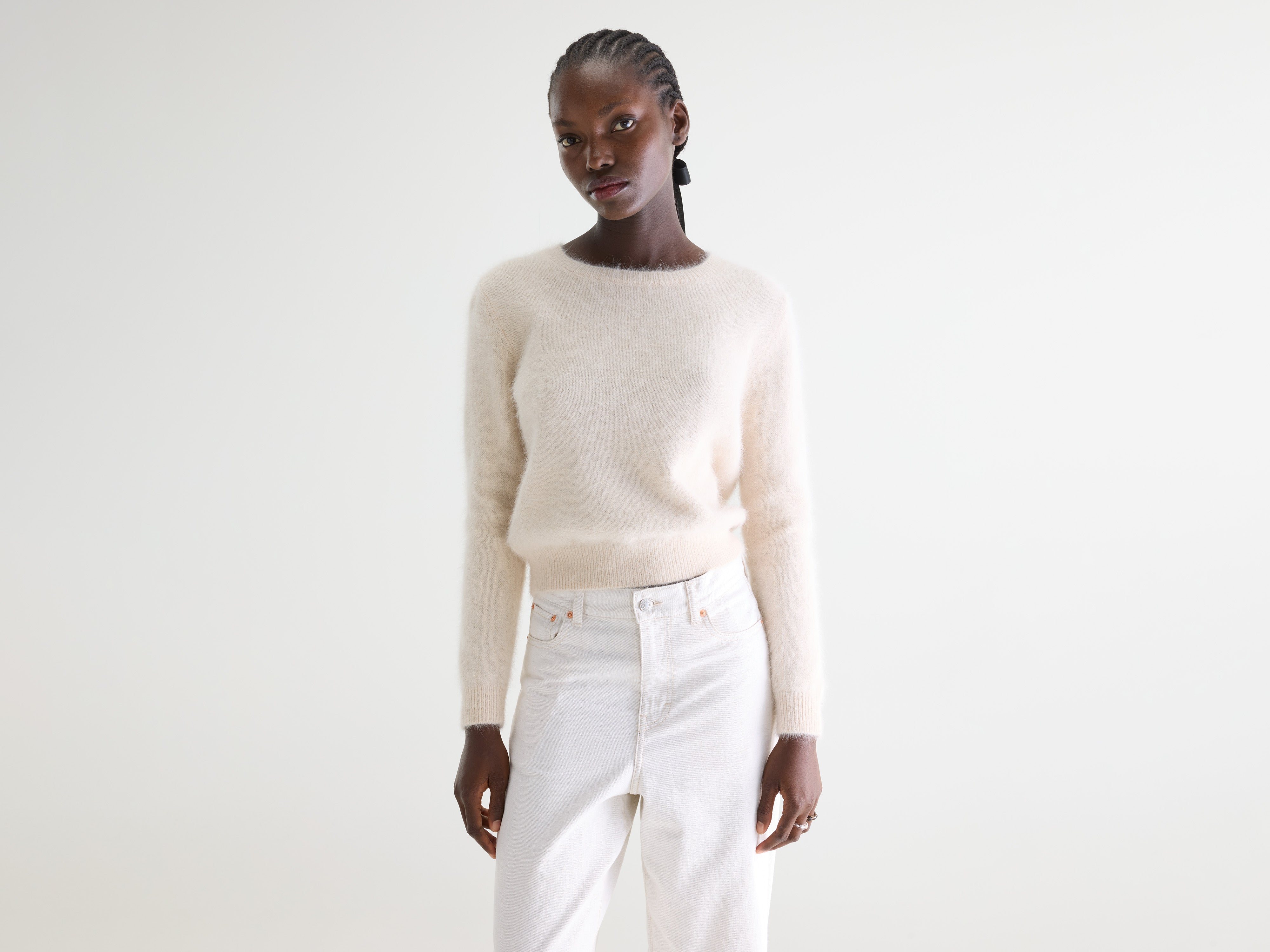 Datti Angora-blend Sweater - Parchemin For Women | Bellerose
