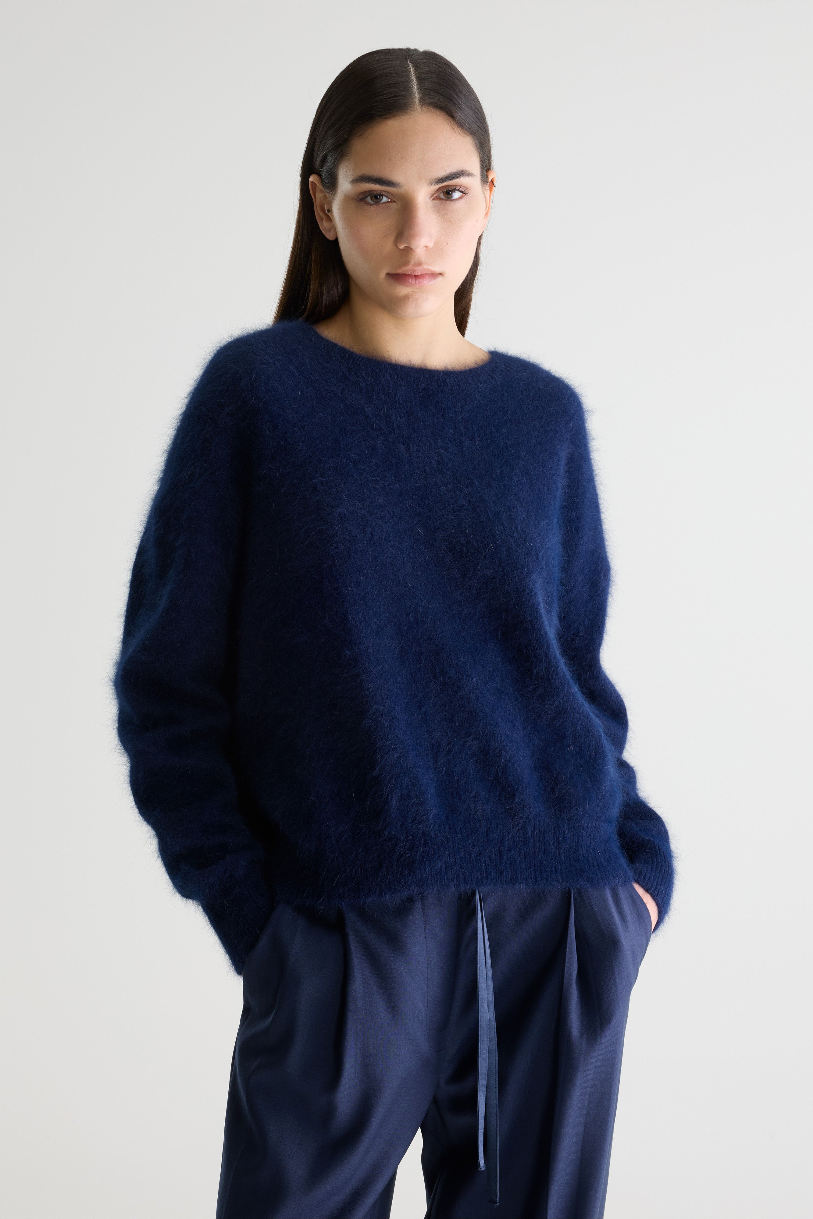 Datus Angora-blend Sweater - Navy For Women | Bellerose