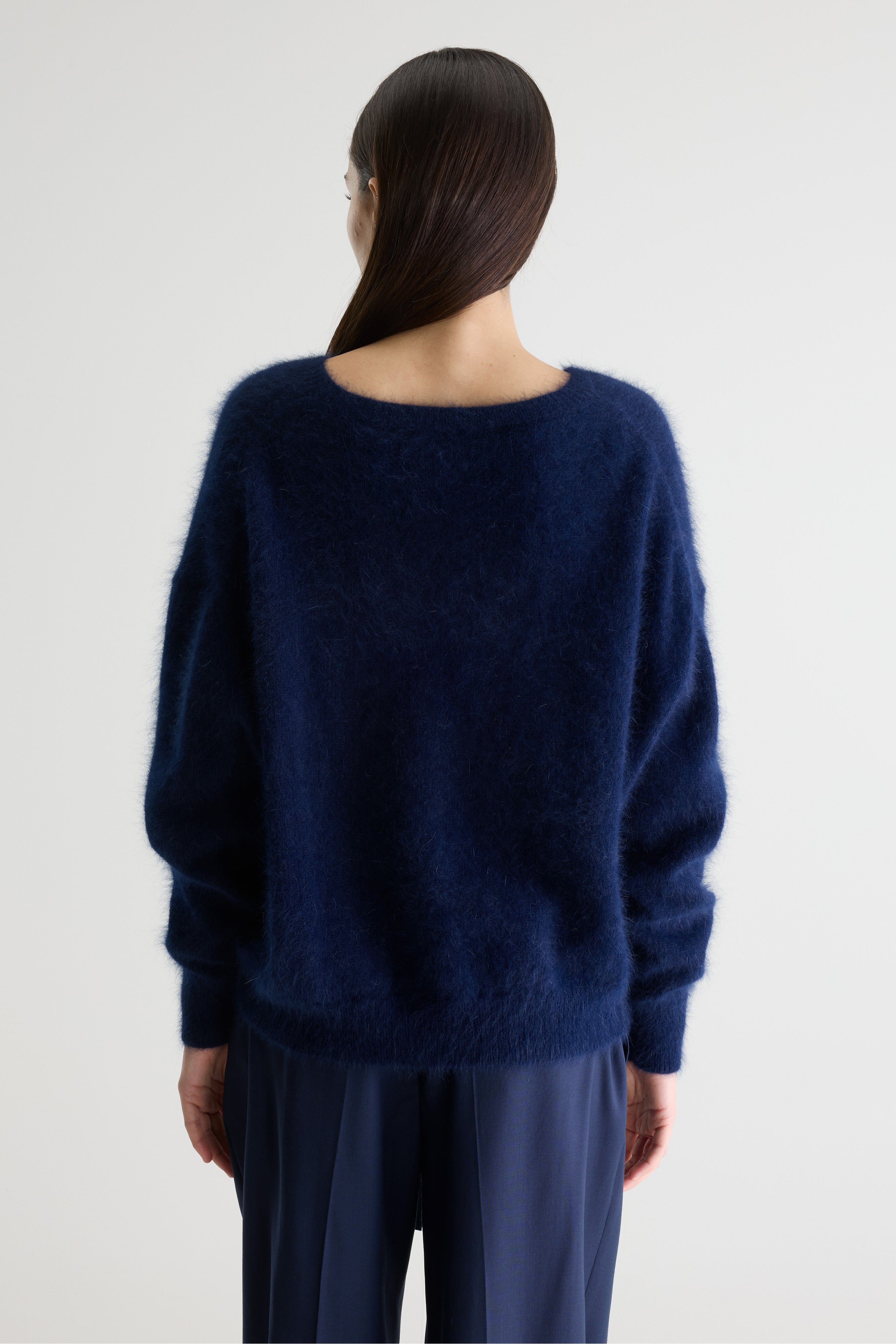 Pull en angora Datus (252 / W / NAVY)