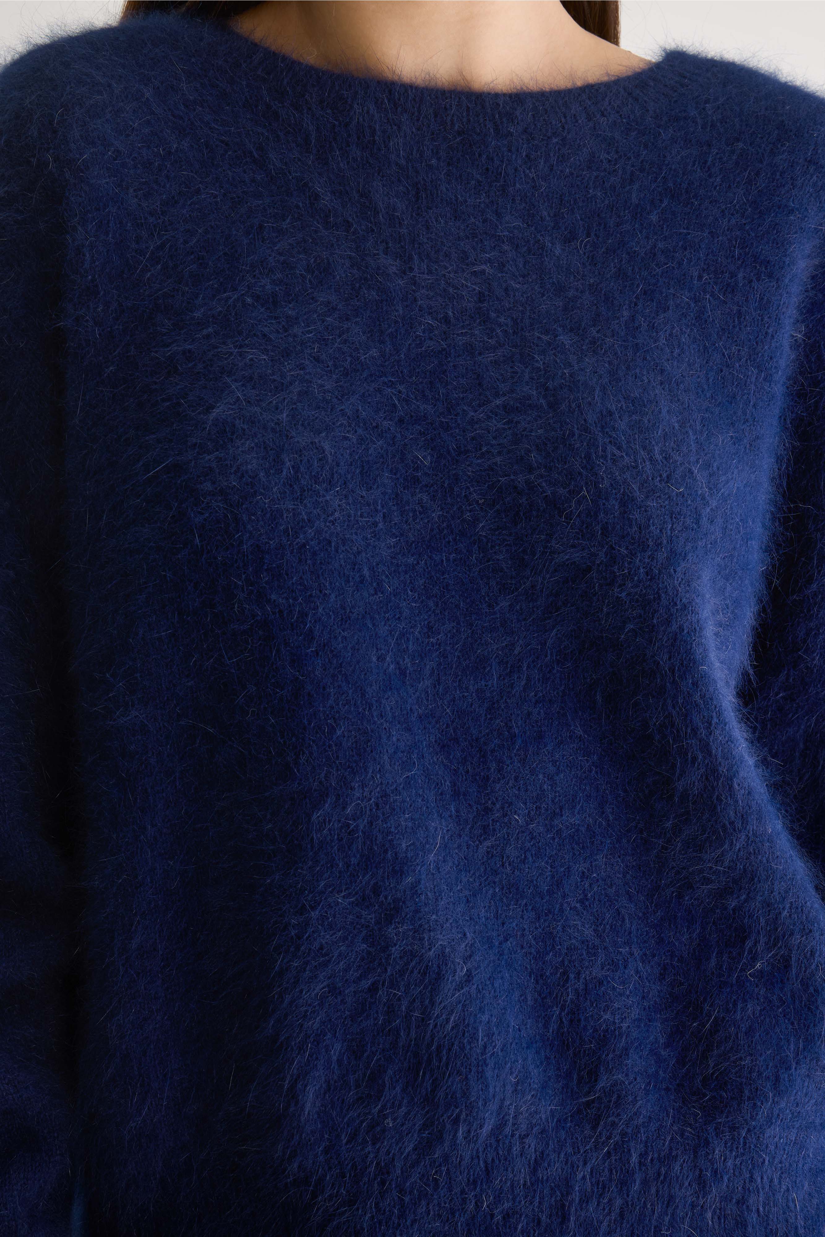 Pull en angora Datus (252 / W / NAVY)