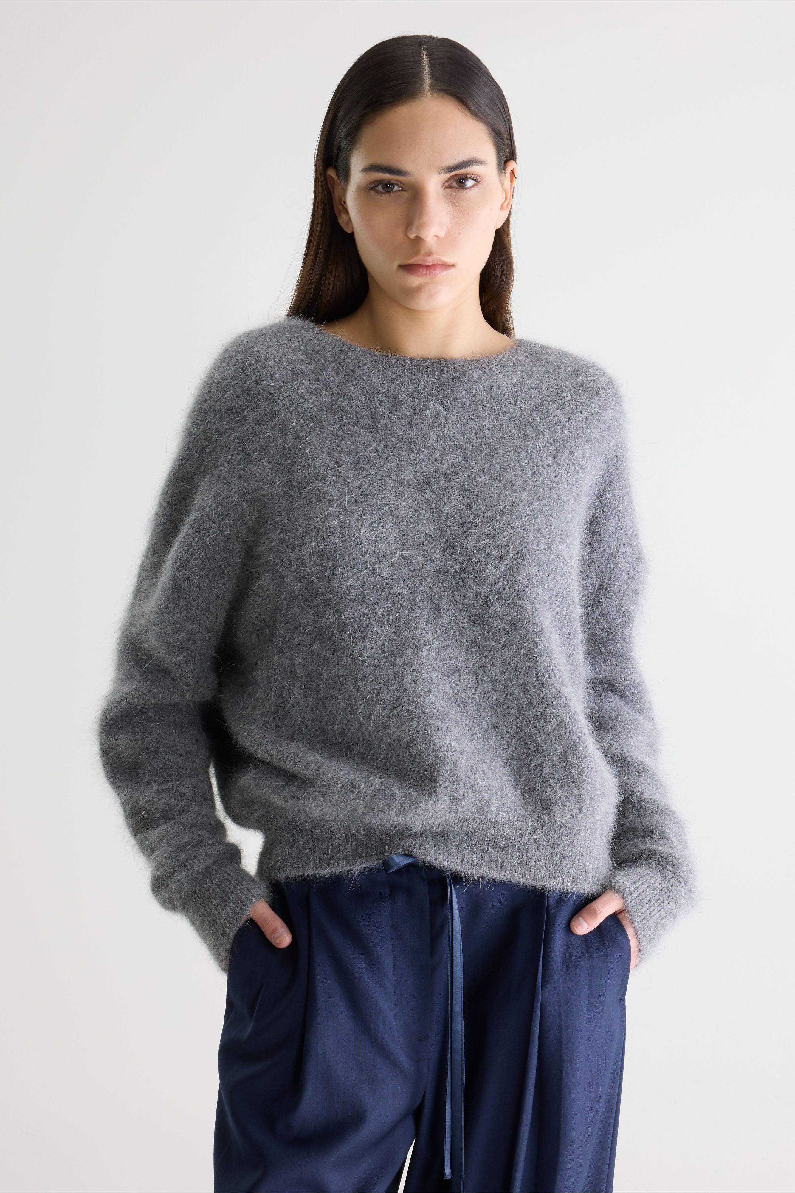 Datus Angora-blend Sweater - Mid grey For Women | Bellerose