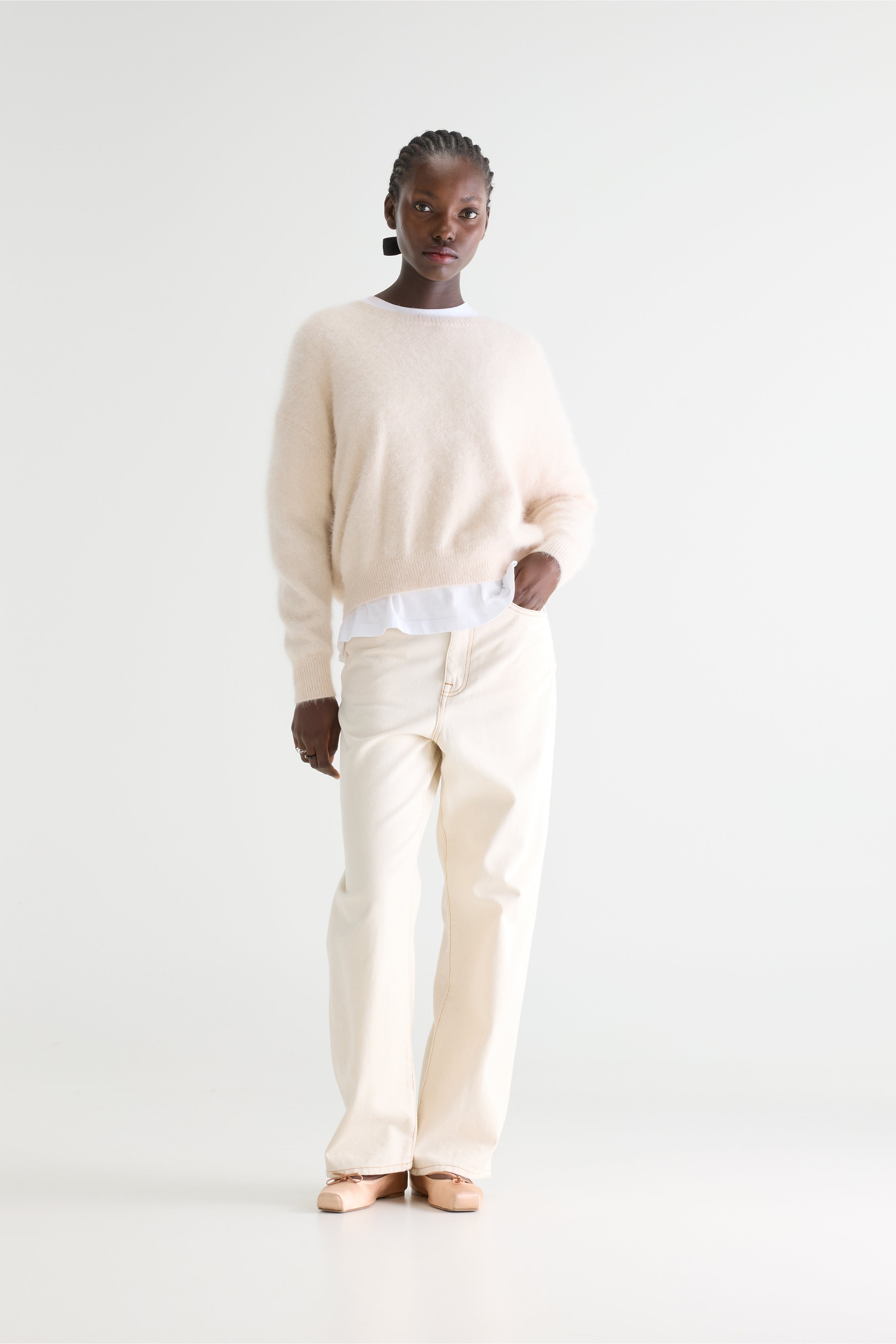 Datus Angora-blend Sweater - Parchemin For Women | Bellerose