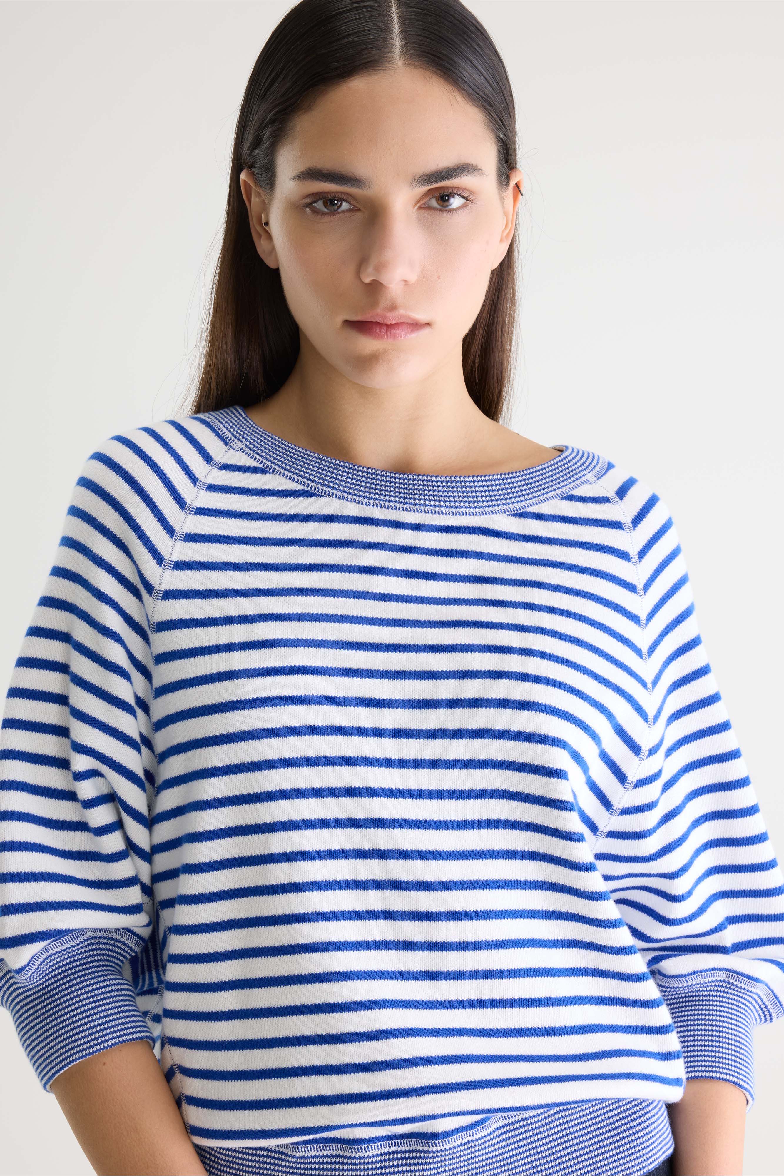 Anglet Crew-neck Sweater - Gitane / Vintage white For Women | Bellerose