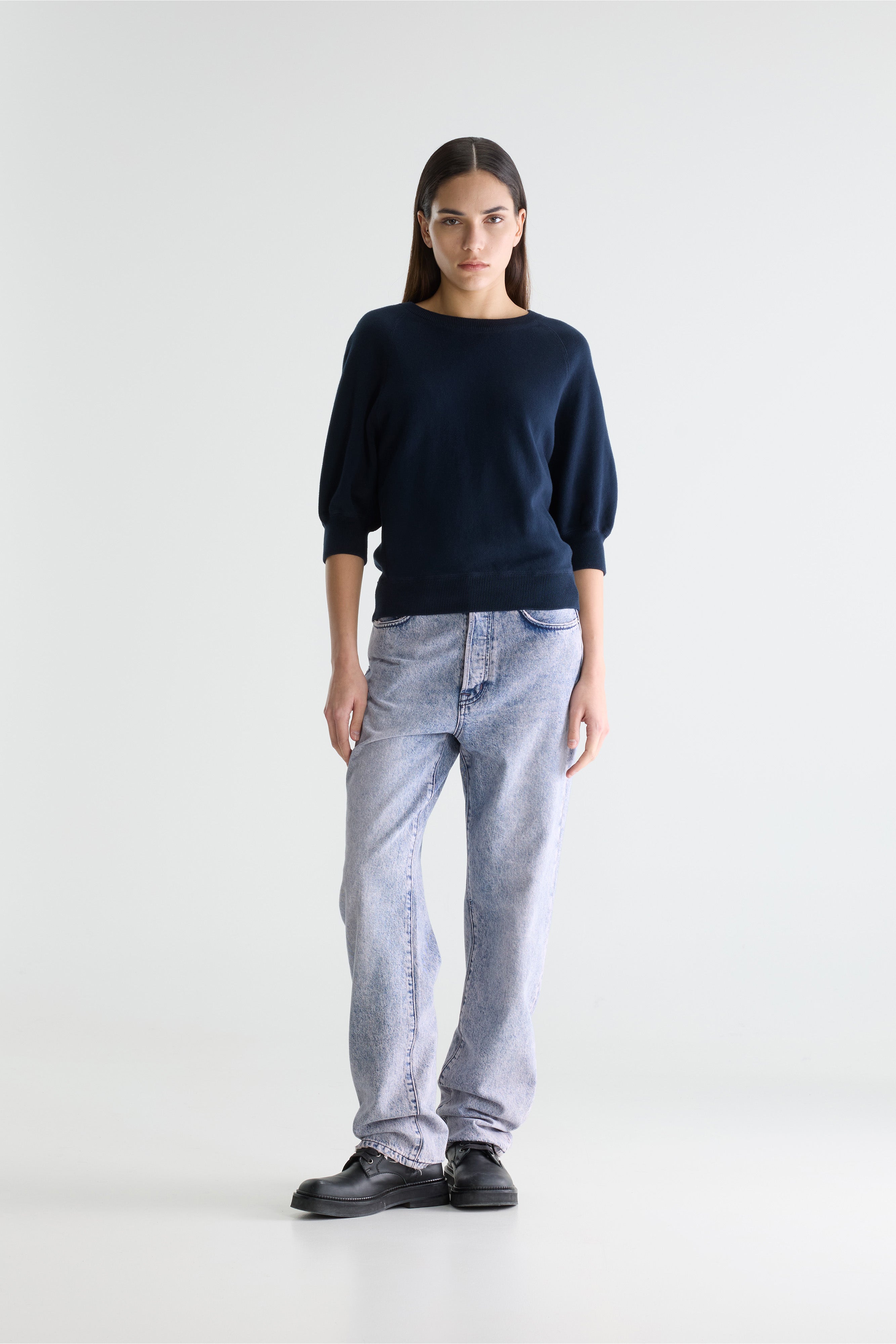 Anglet Crew-neck Sweater - Navy For Women | Bellerose