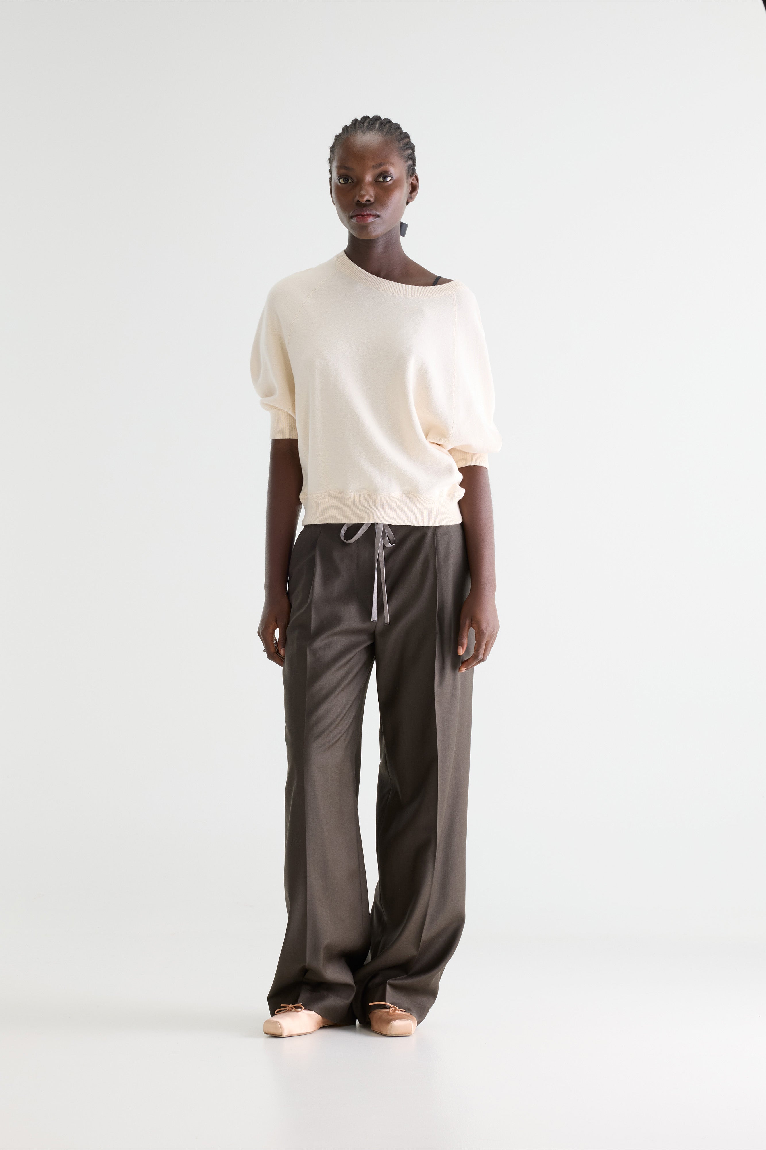 Anglet Crew-neck Sweater - Milky way For Women | Bellerose