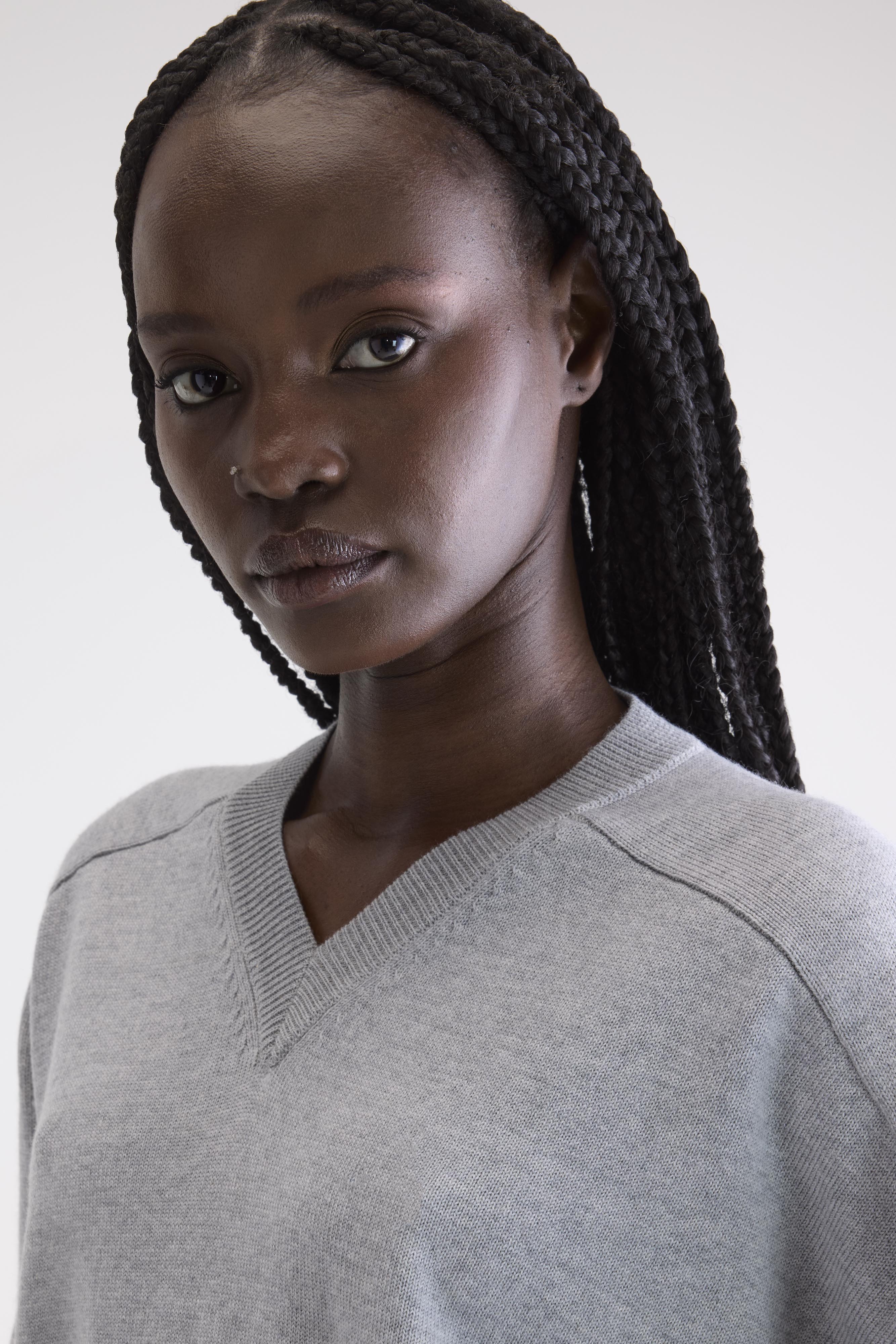 Gakor V-neck Sweater - H. grey For Women | Bellerose