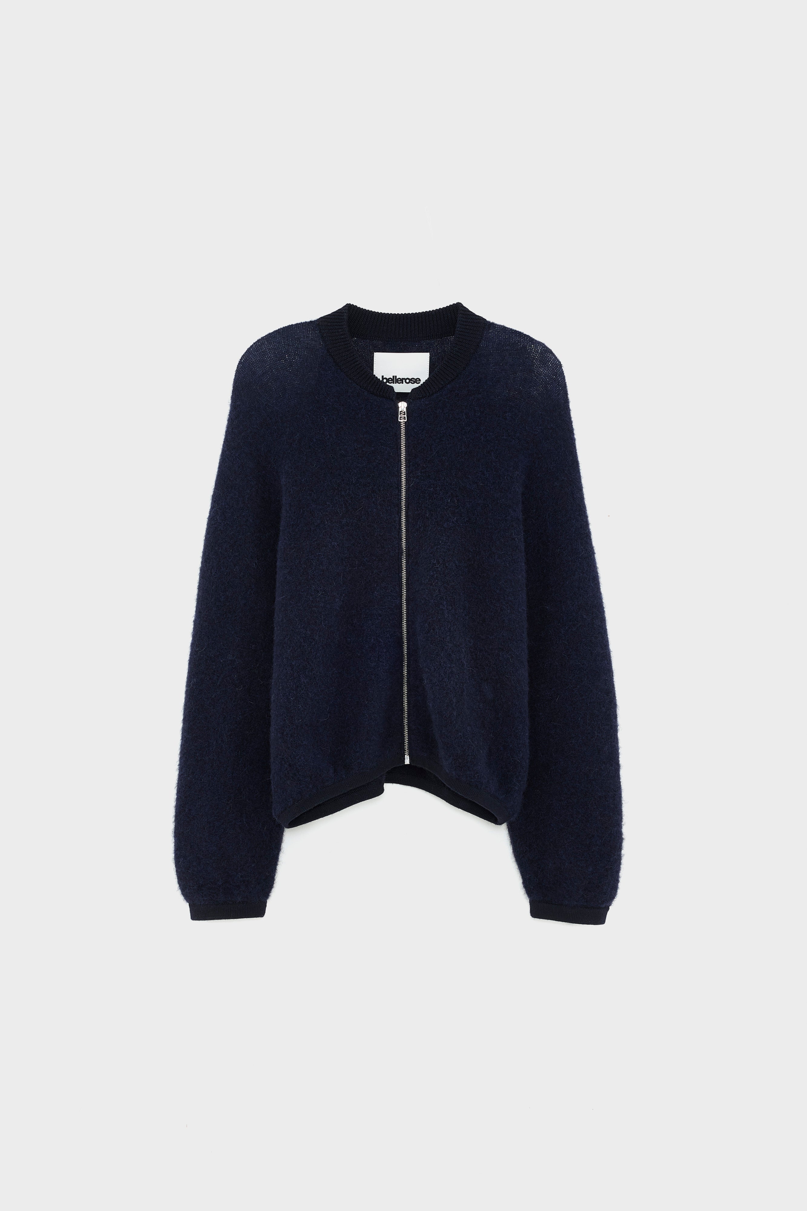 Asedi zip-up cardigan (252 / W / NAVY)