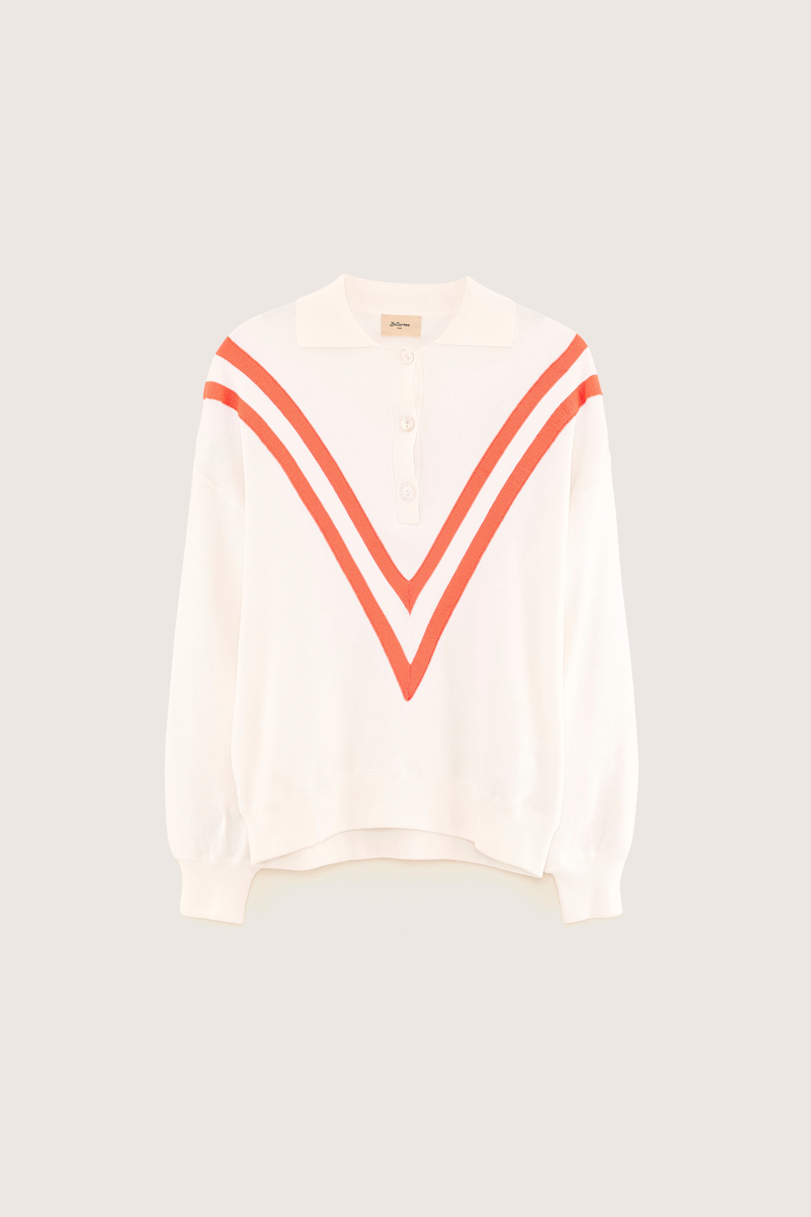 Pull col polo Angvel (251 / W / VINTAGE WHITE)