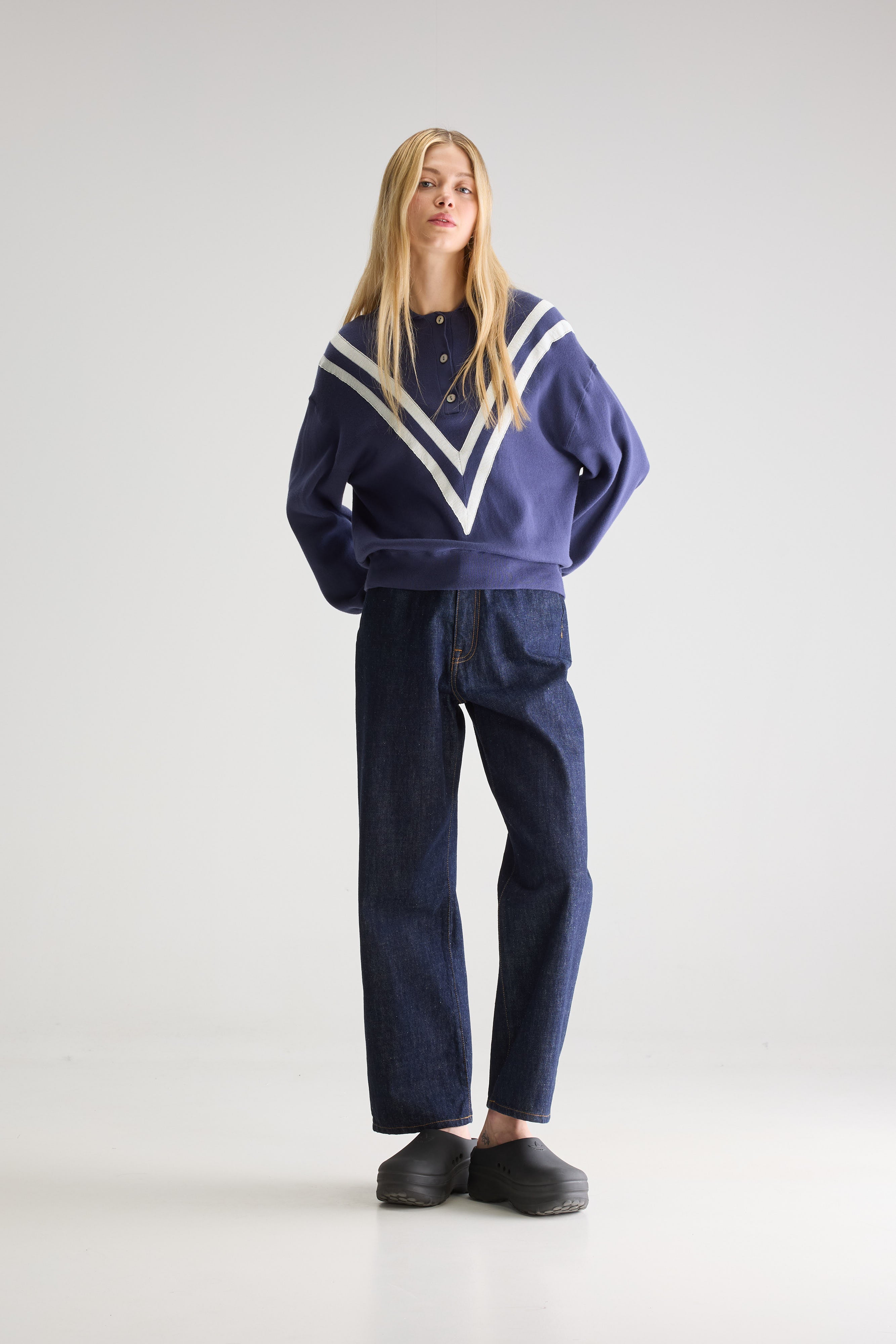 Angvel trui met polohals (251 / W / BLUE NIGHTS)