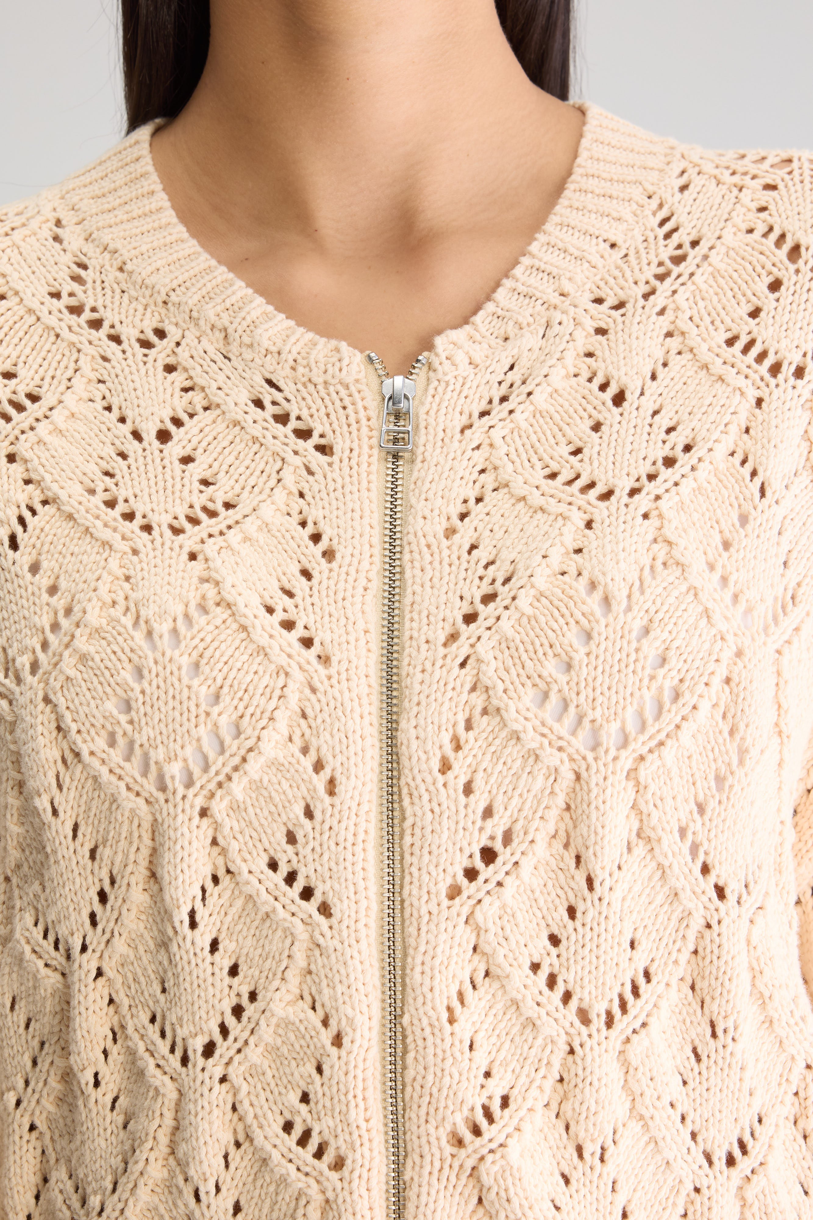 Cardigan zippé Allady (251 / W / IVORY)