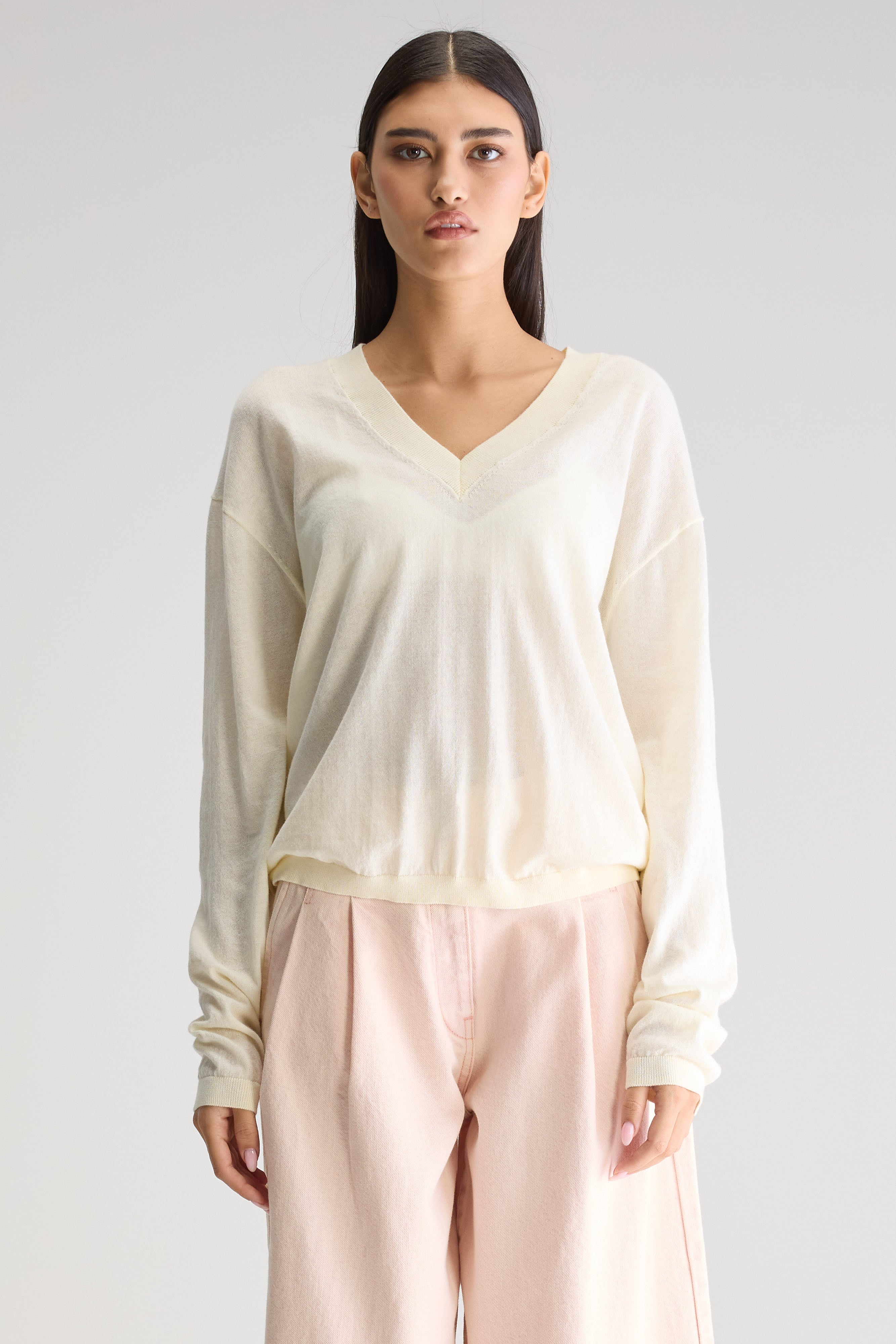 Pull Col V Alima - Seafoam Pour Femme | Bellerose