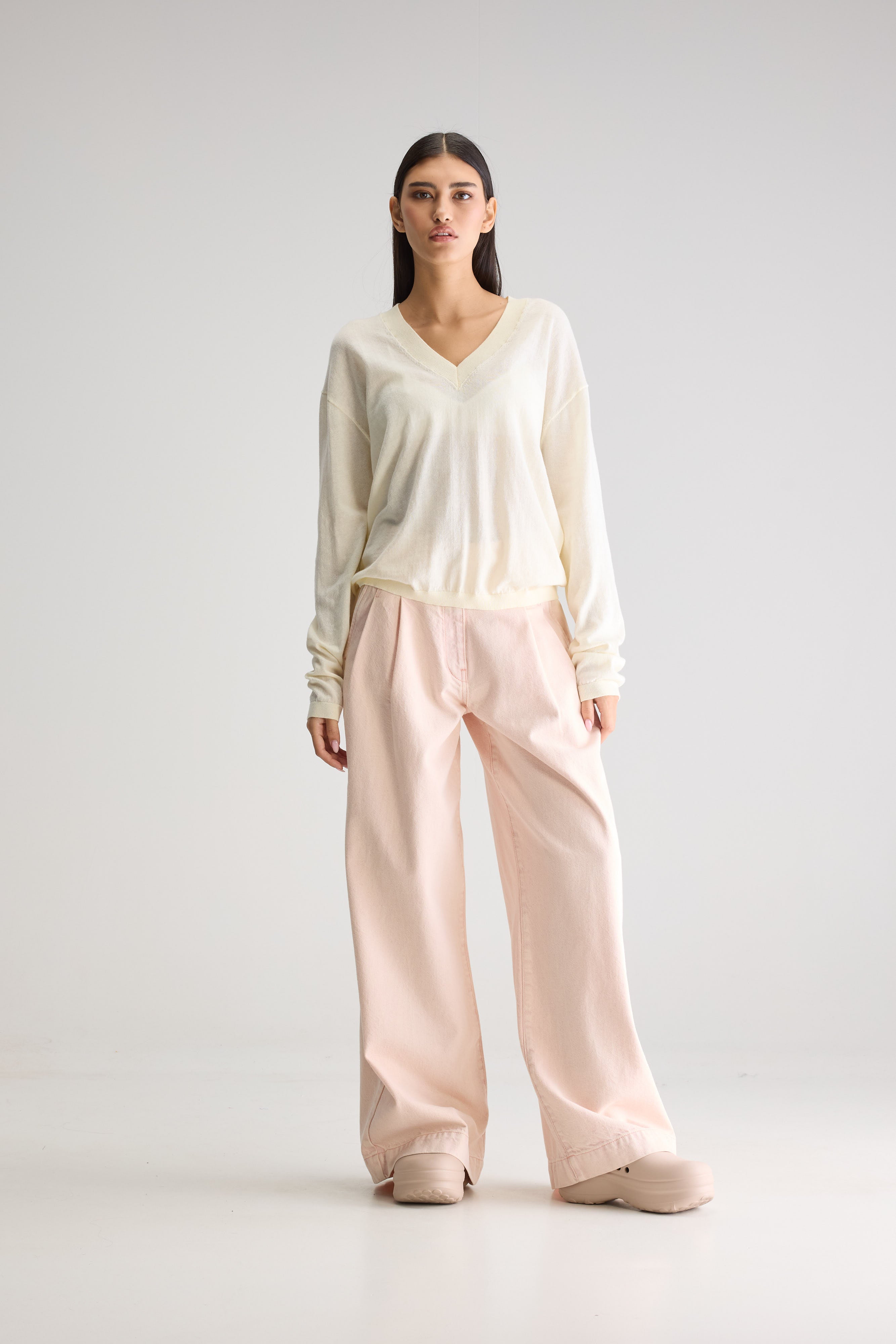 Pull col V Alima (251 / W / SEAFOAM)