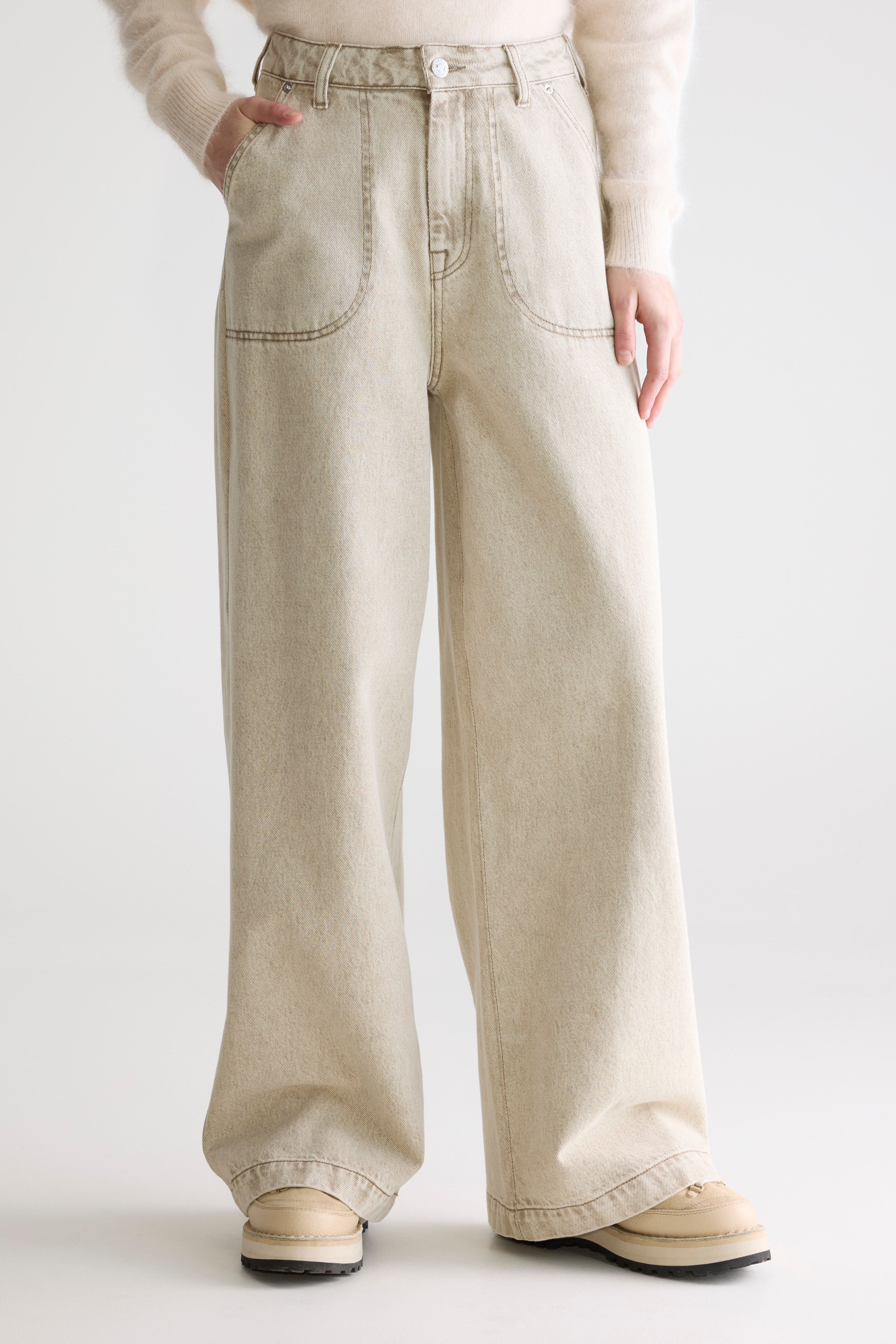 Denim N. 62 Wide Jeans - Beige snow For Women | Bellerose