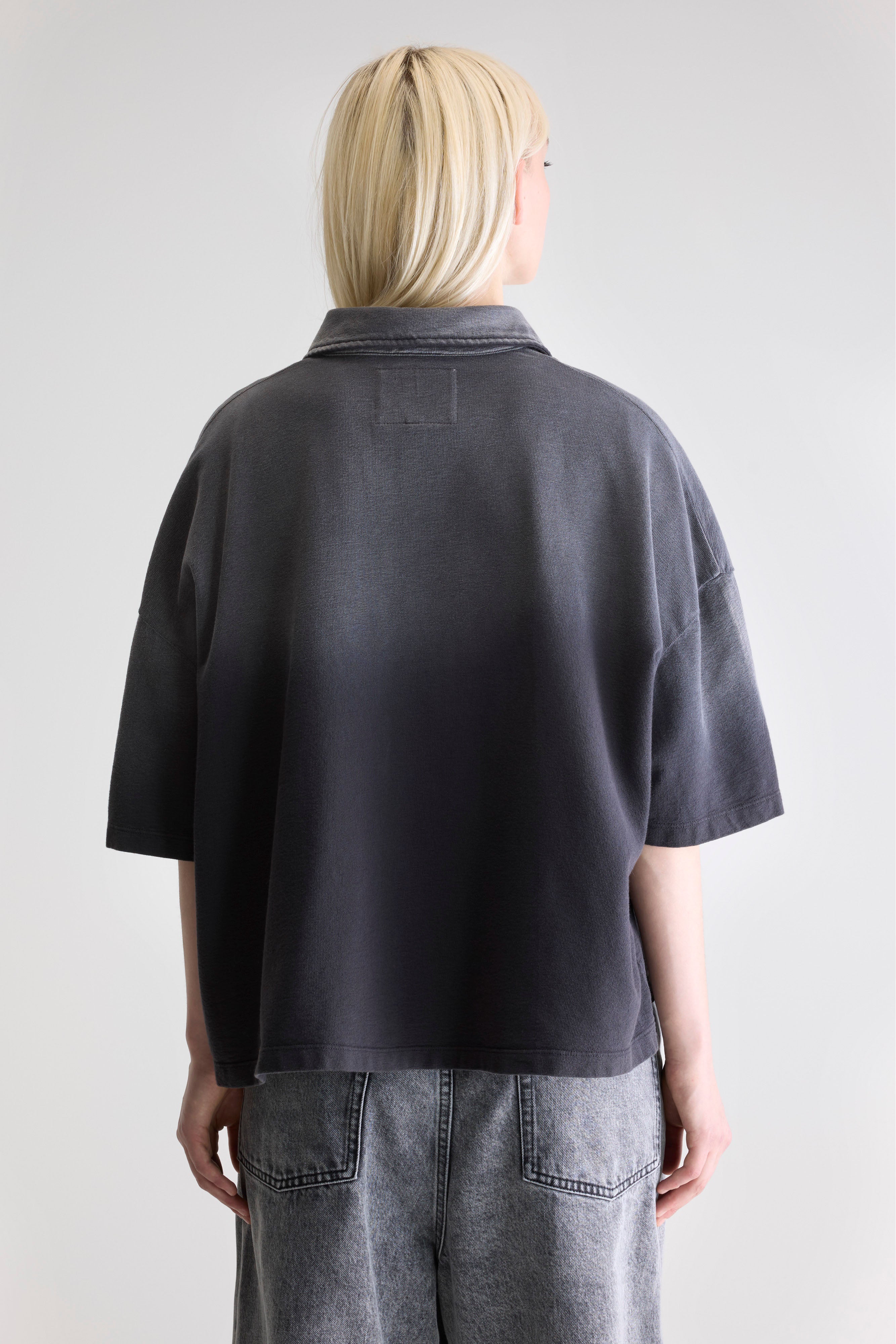 Foolo short-sleeve polo (252 / W / BLACK BLUE)