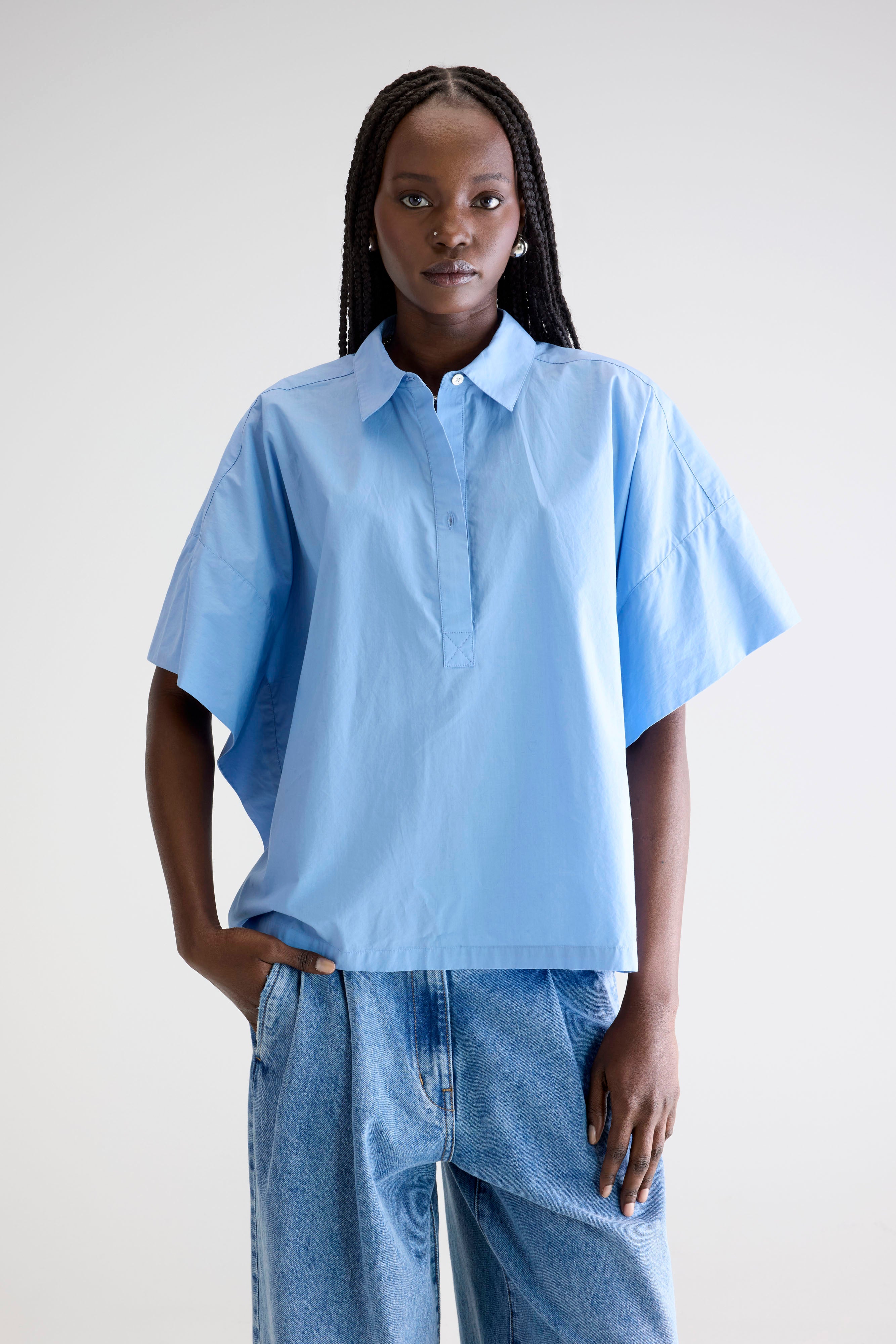 Cairn Short-sleeve Shirt - Blue shirt For Women | Bellerose