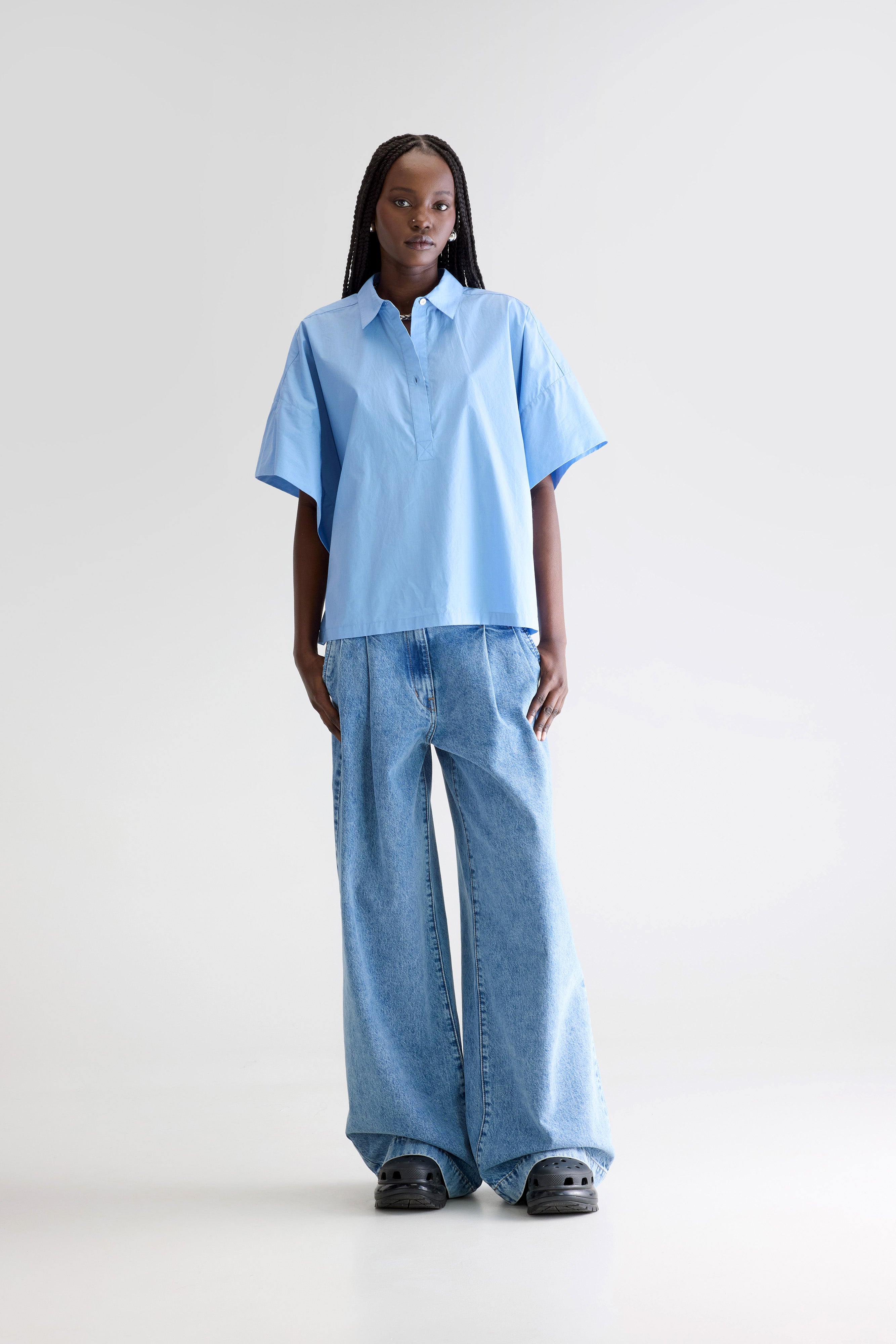 Cairn Short-sleeve Shirt - Blue shirt For Women | Bellerose
