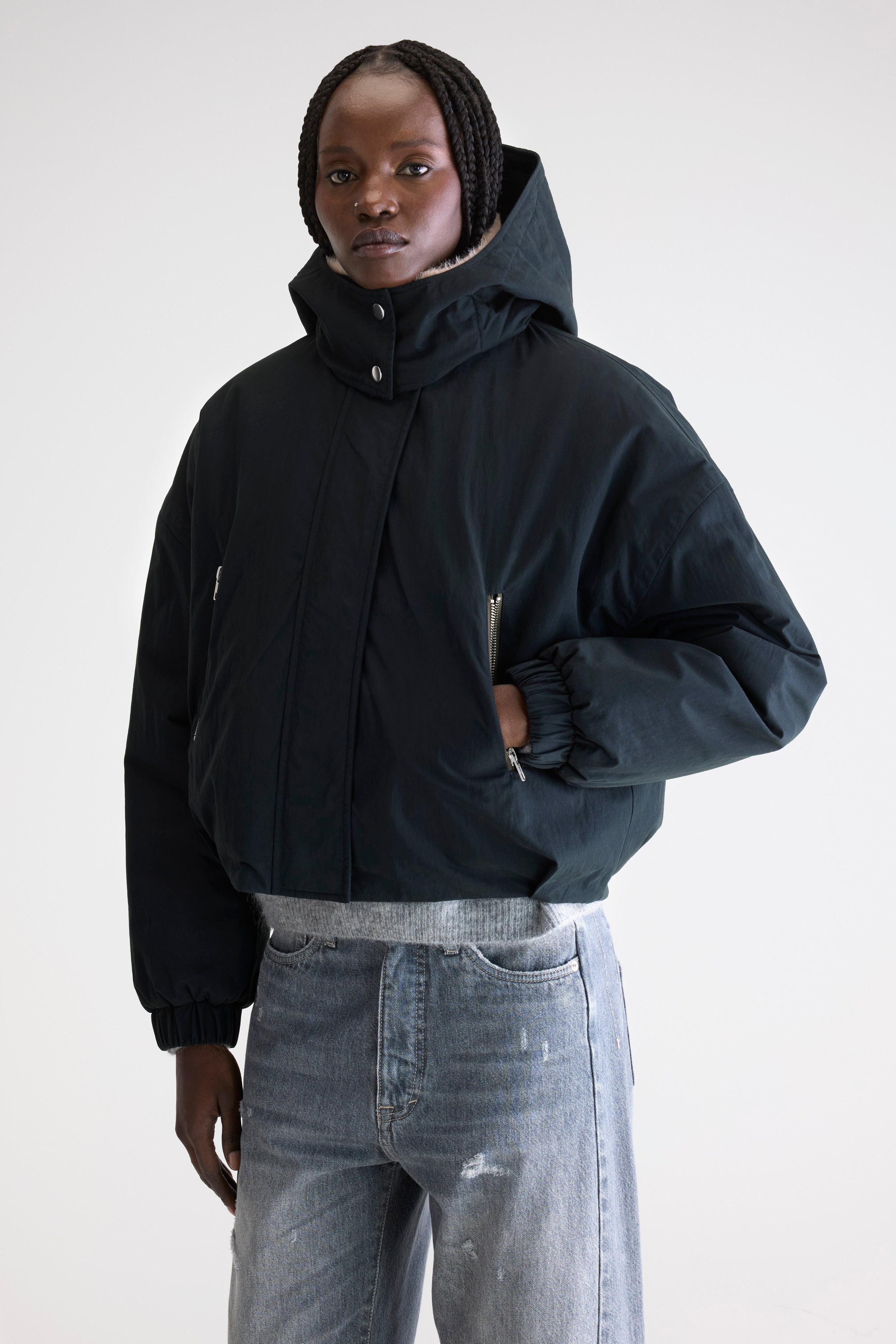 Herna Cropped Jas - Black beauty Voor Dames | Bellerose