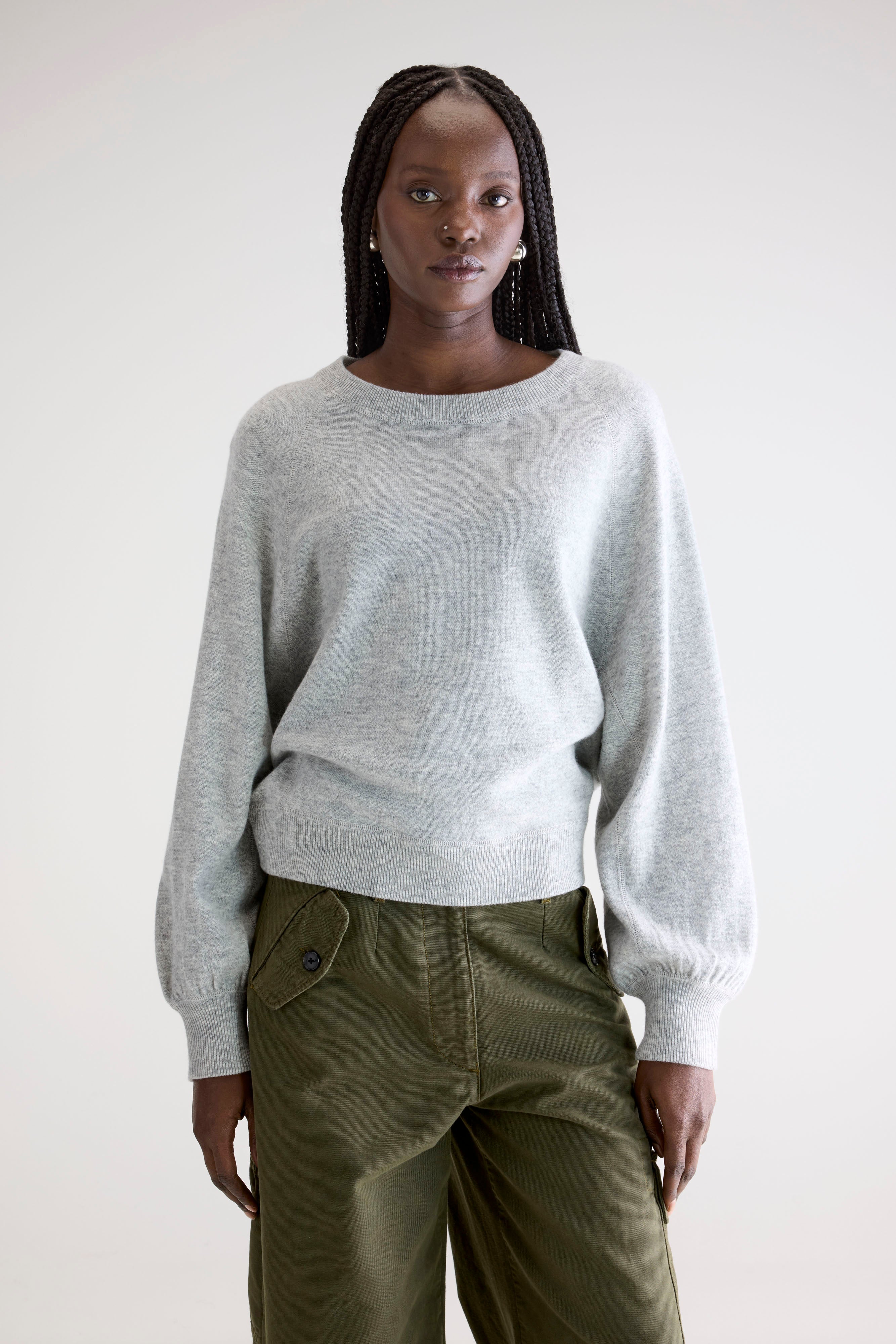 Spanne Crewneck Sweater - Light grey For Women | Bellerose