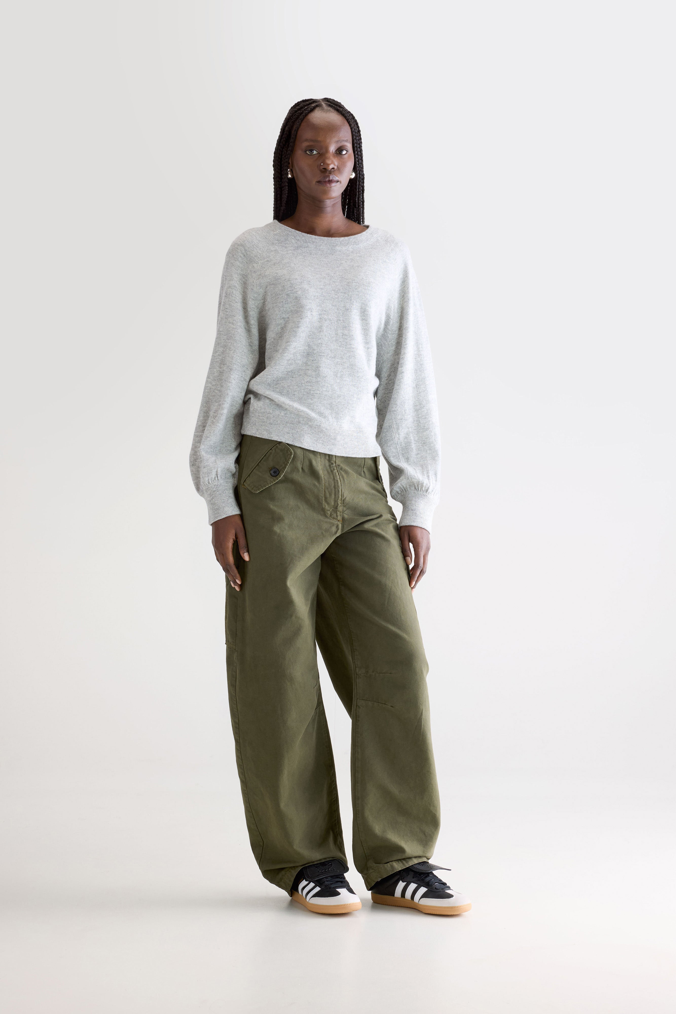 Spanne Crewneck Sweater - Light grey For Women | Bellerose