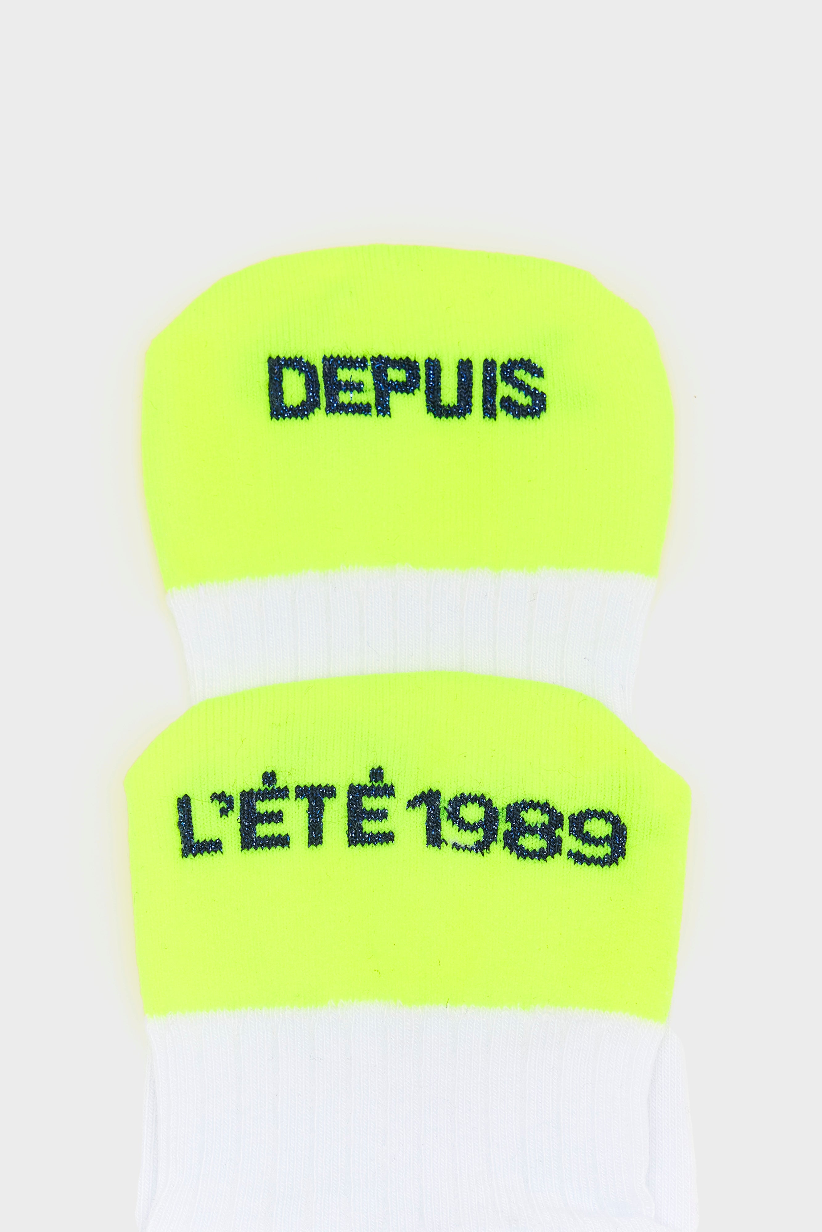 Volkay Ankle Socks - Fluo / Indigo / White For Women | Bellerose