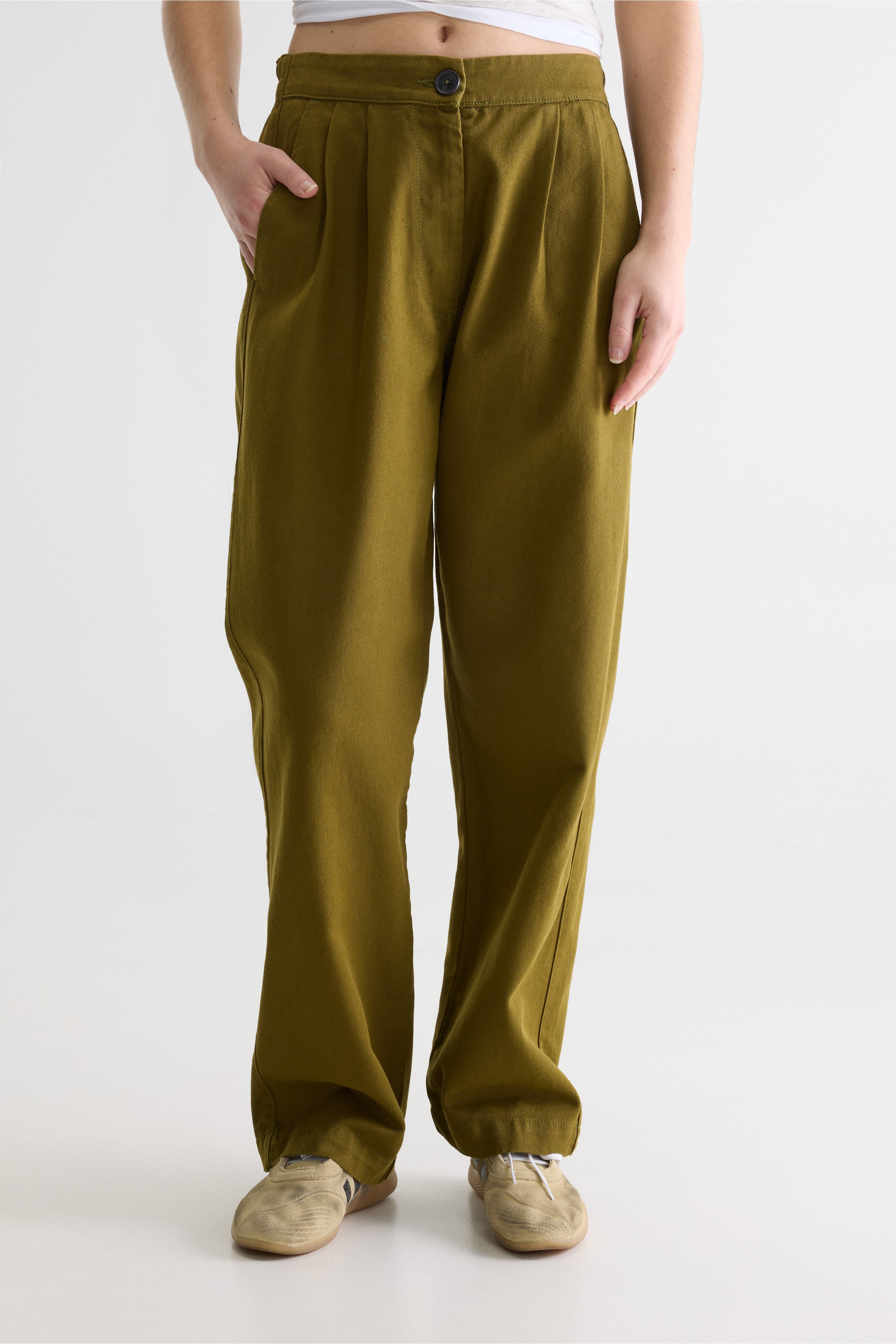 Pillow Regular Trousers - Vetiver For Women | Bellerose