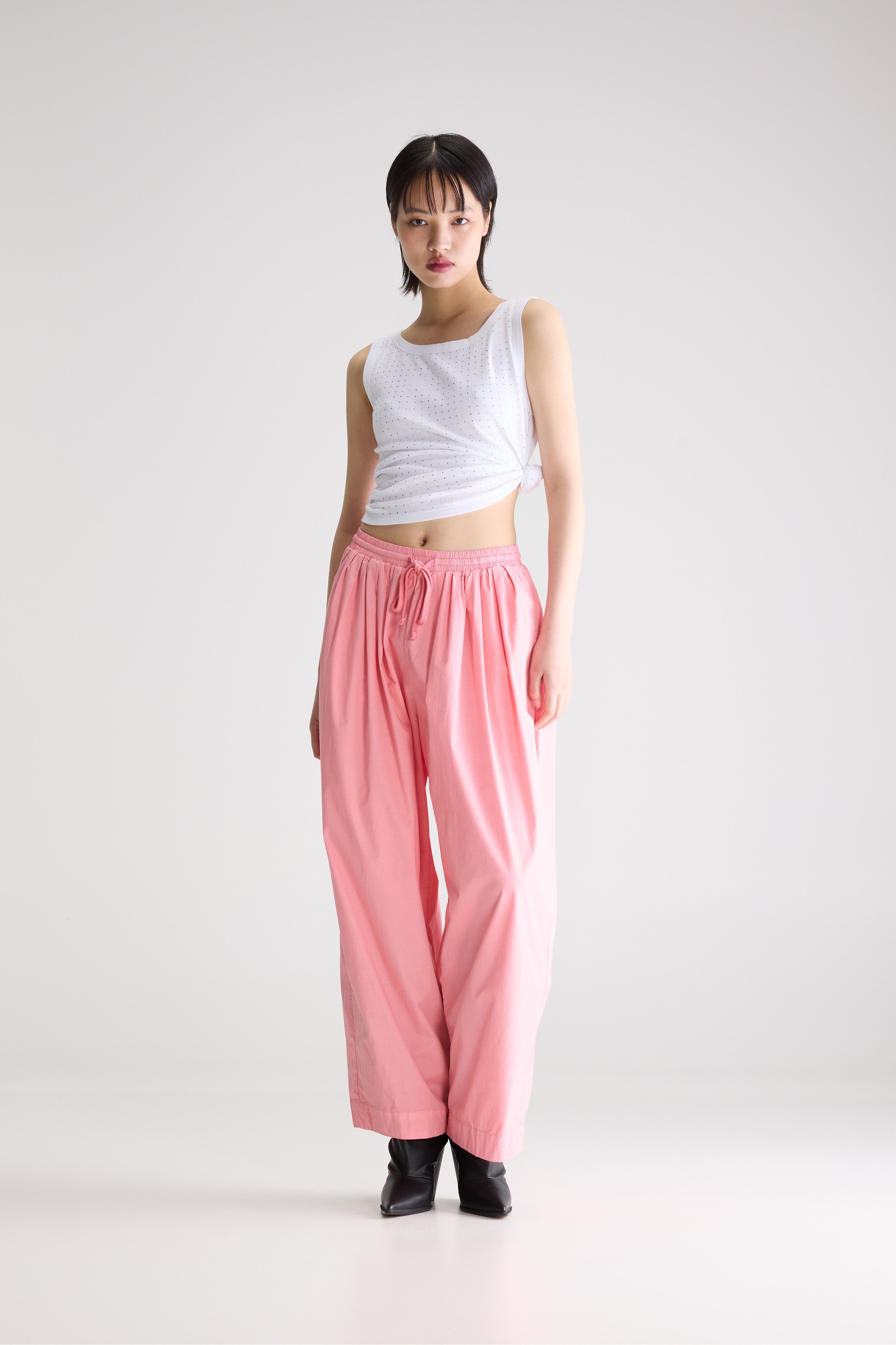 Whisper Cropped Trousers - Geranium For Women | Bellerose