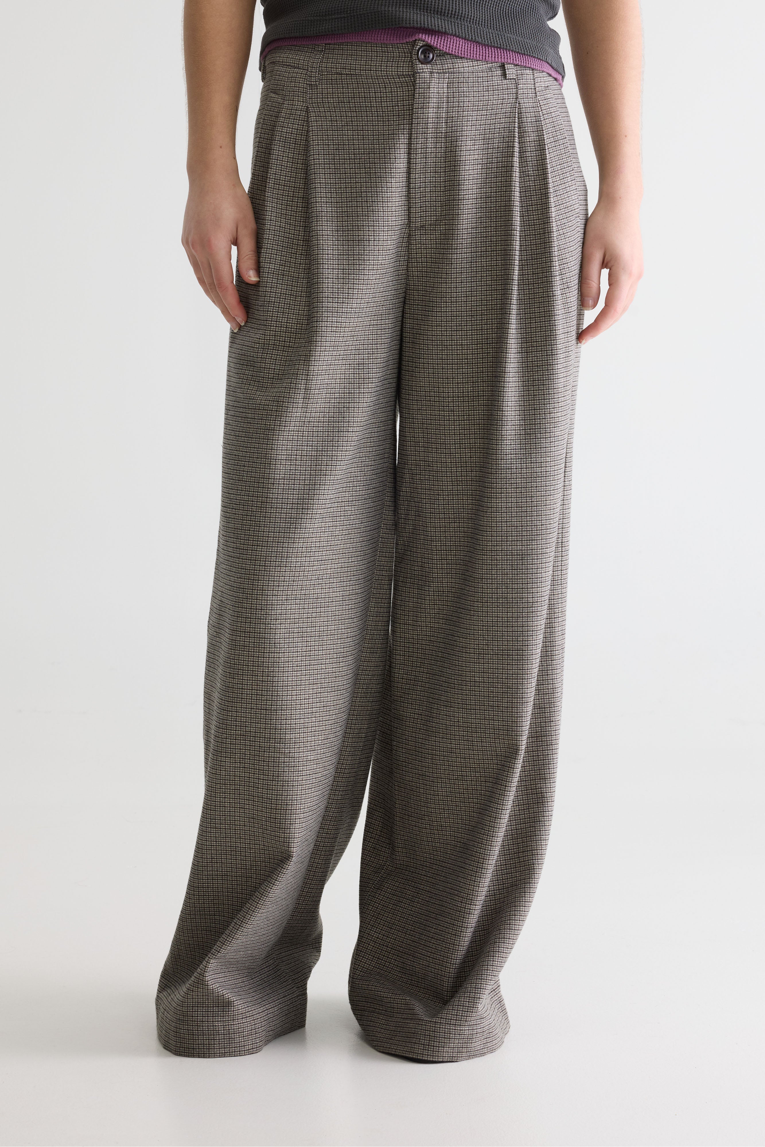 Volkert Wide Tailored Trousers - Black / Olive / Smoke grey For Women | Bellerose