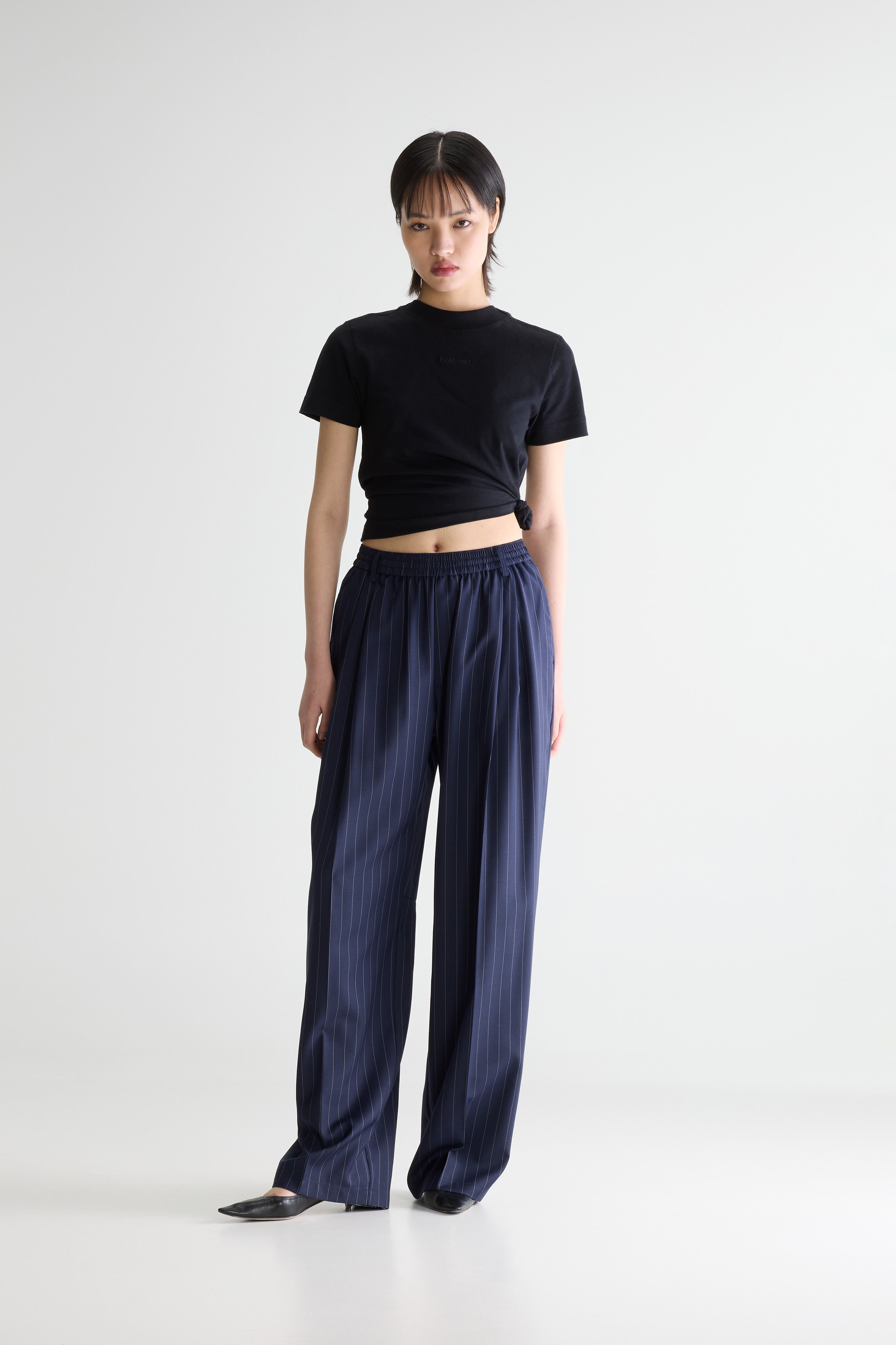 Jilo Tapered Trousers - Captain / Ecru For Women | Bellerose
