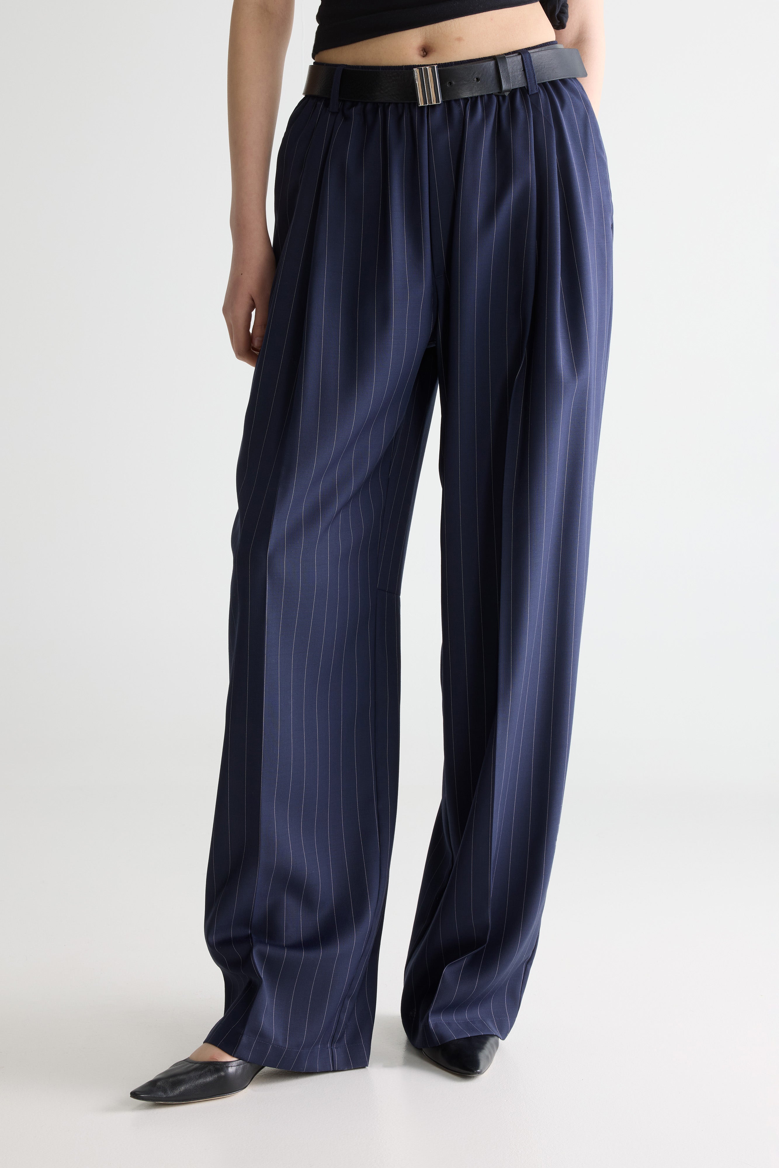 Jilo Tapered Trousers - Captain / Ecru For Women | Bellerose