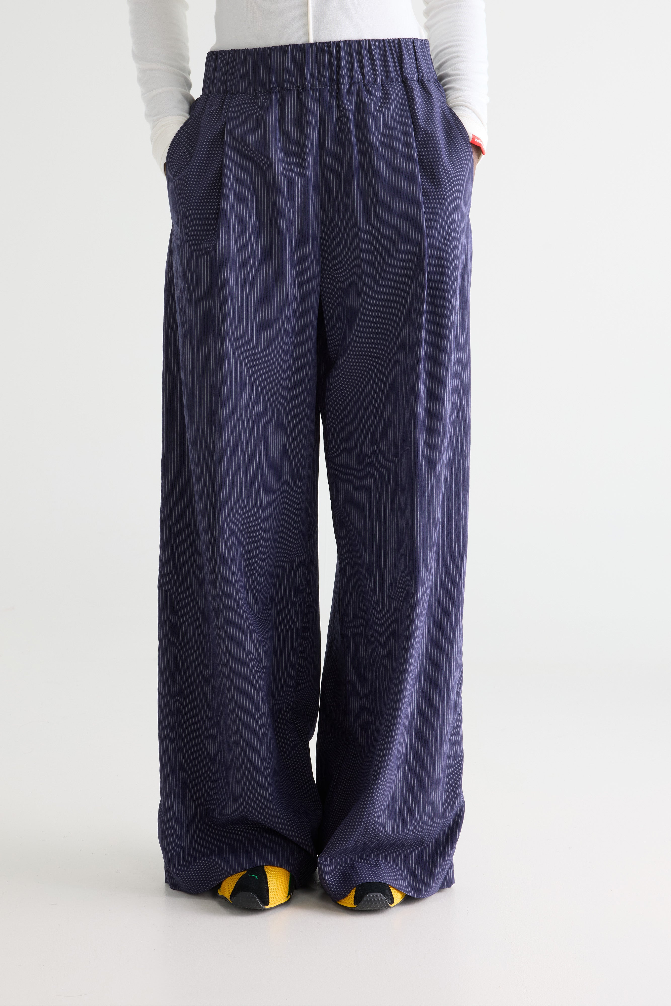 Vespa Wide Trousers - Dark navy / White For Women | Bellerose