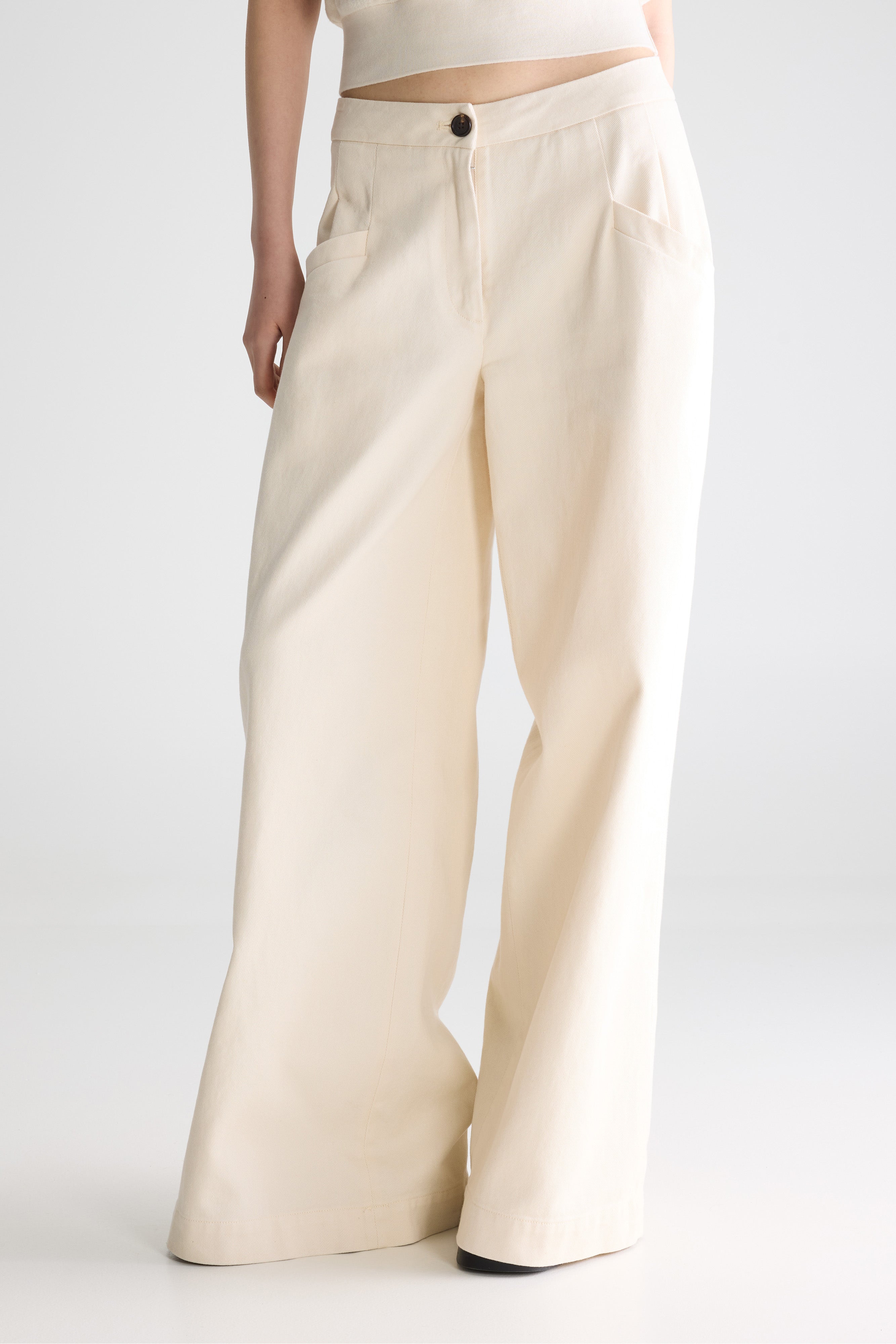 Jesper Wide Trousers - Cream For Women | Bellerose