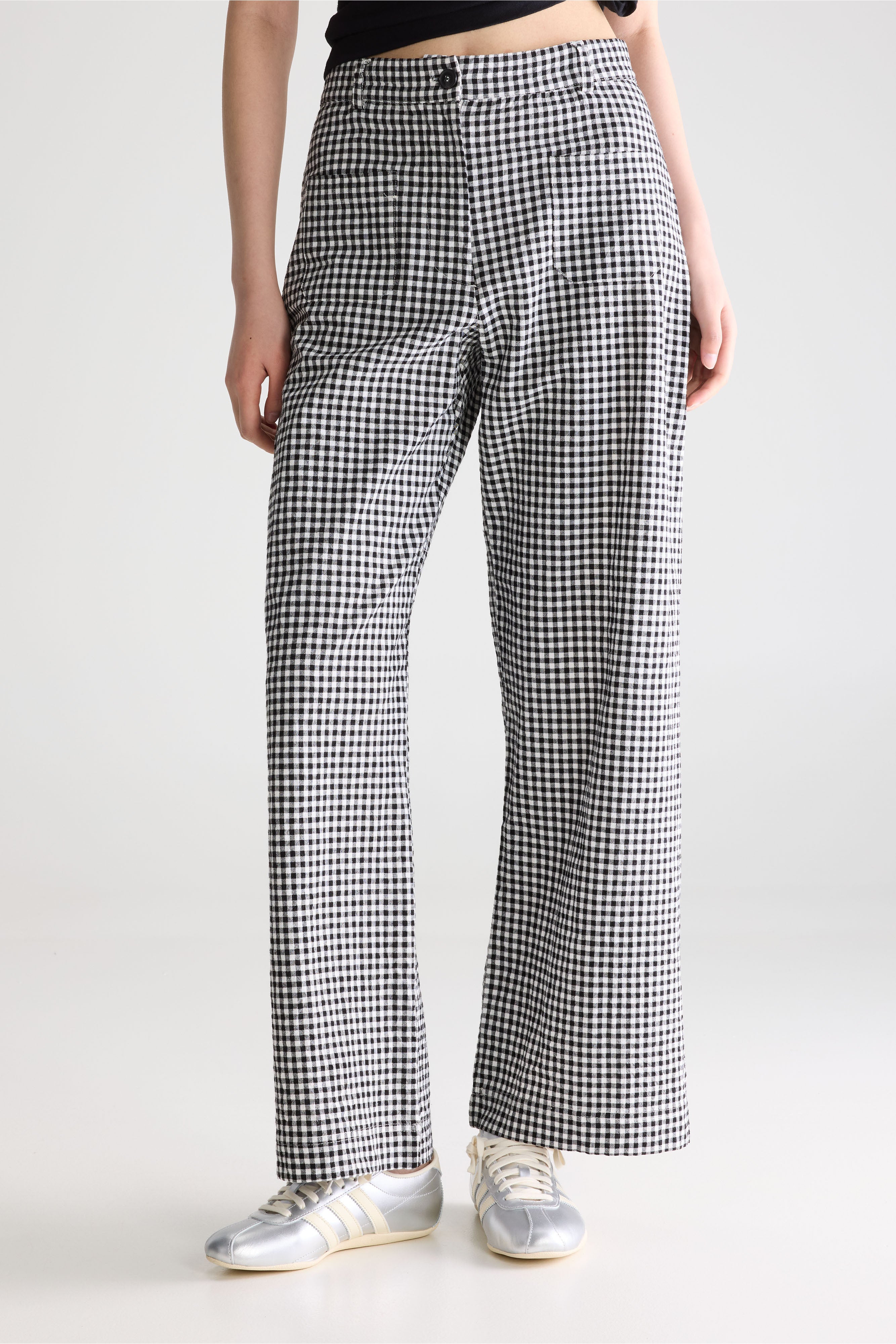 Vivia Straight Trousers - Black / White For Women | Bellerose