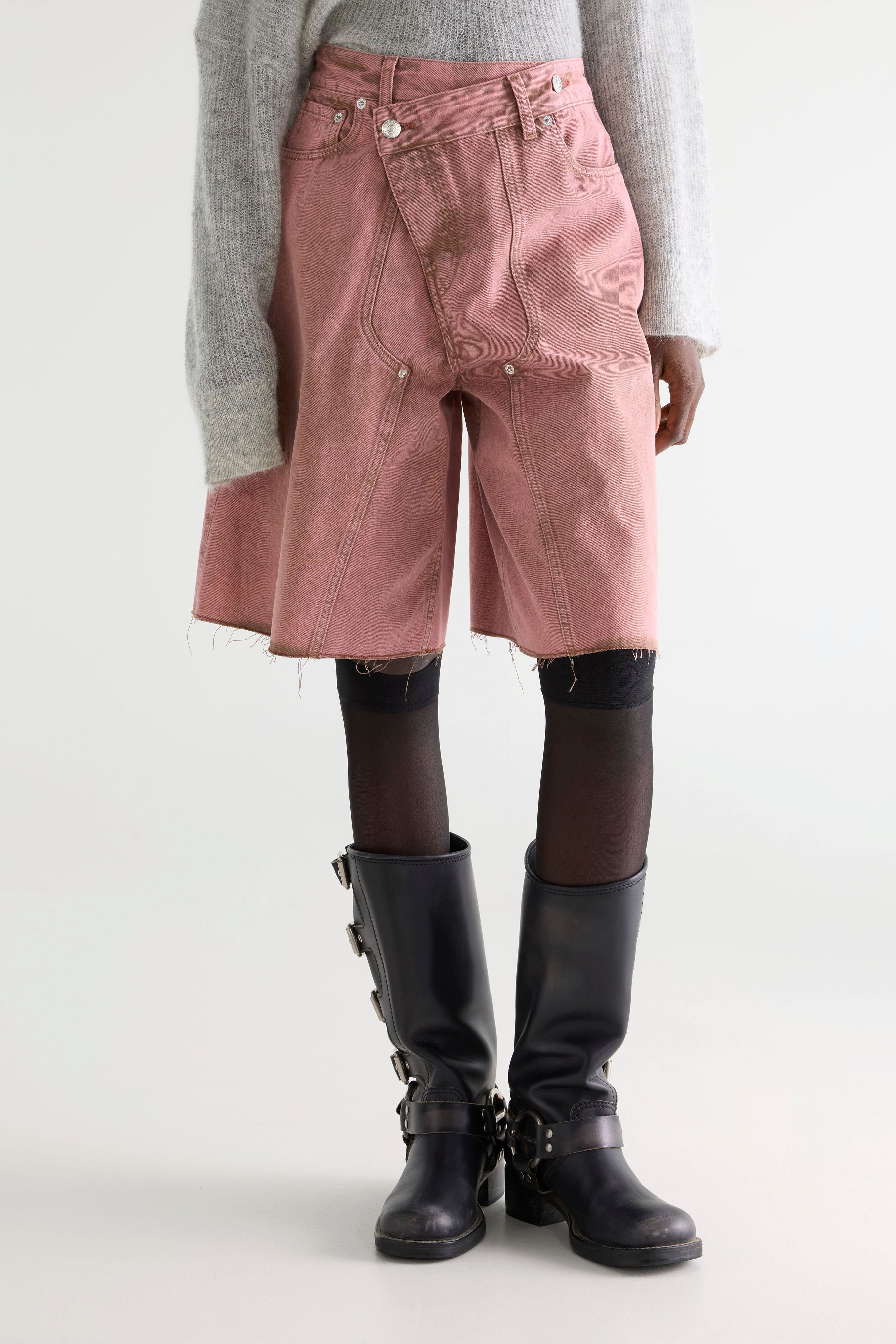 Pearly Bermuda Shorts - Dusty pink For Women | Bellerose