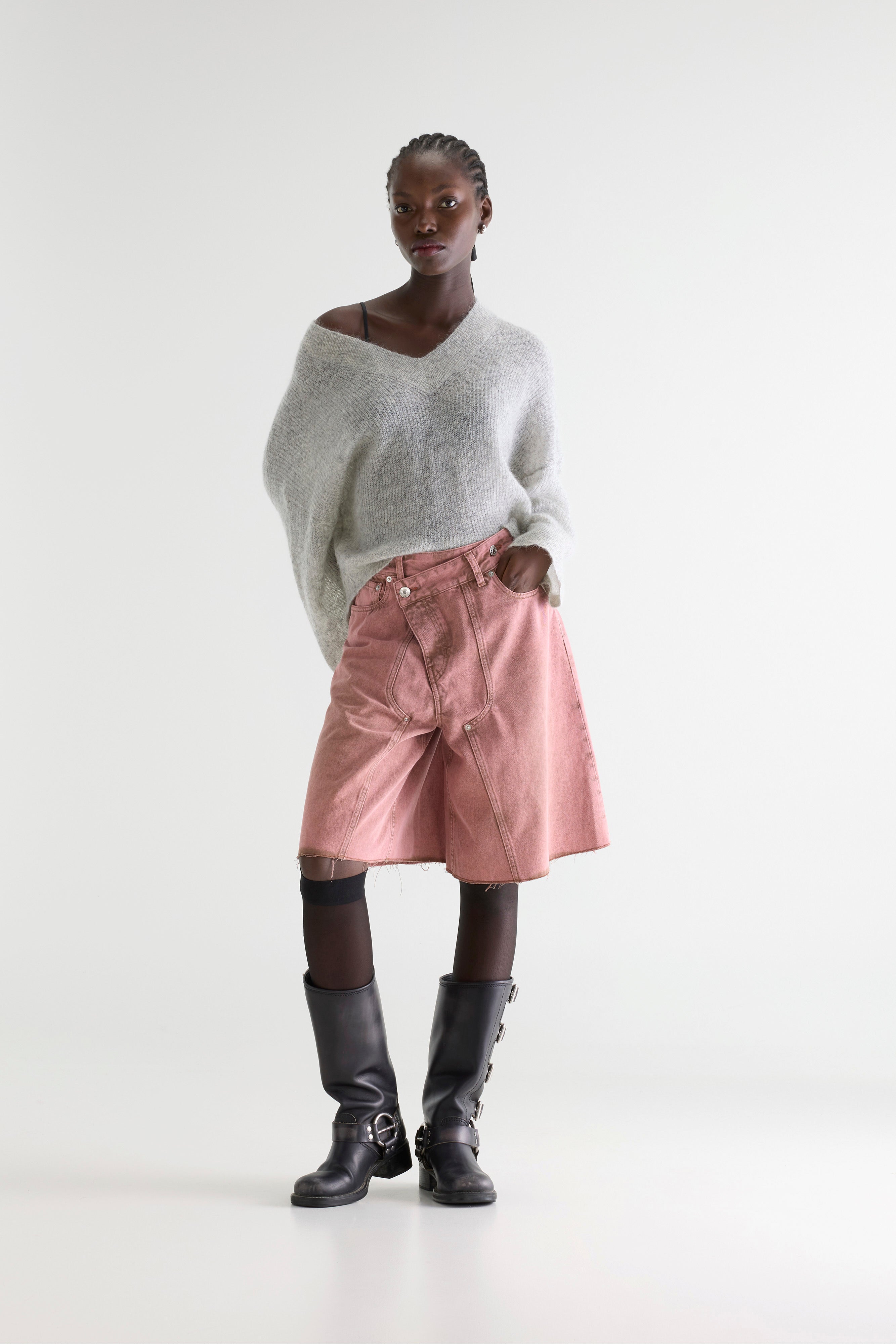 Pearly Bermuda Shorts - Dusty pink For Women | Bellerose