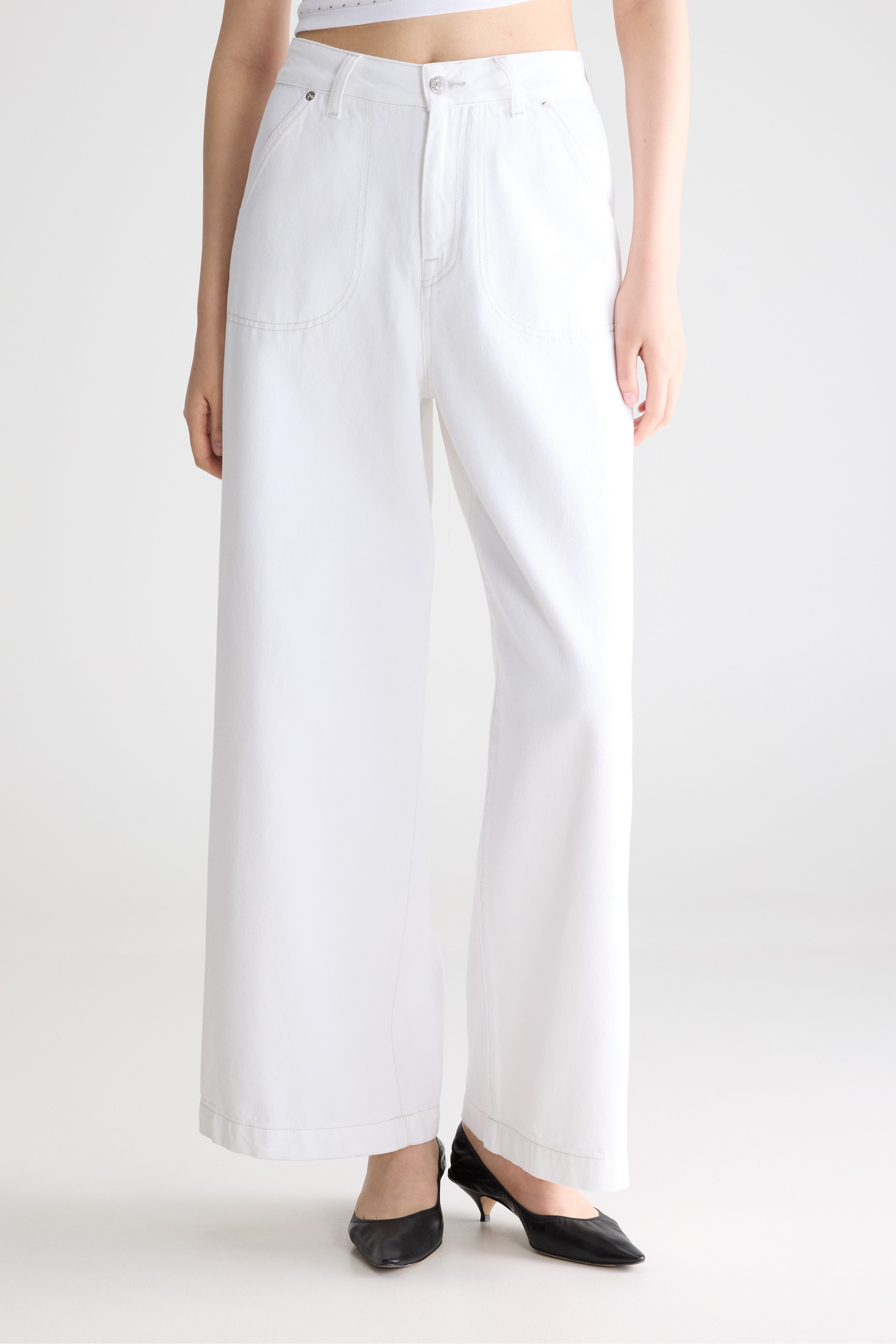 Denim N. 62 Wide Jeans - White For Women | Bellerose